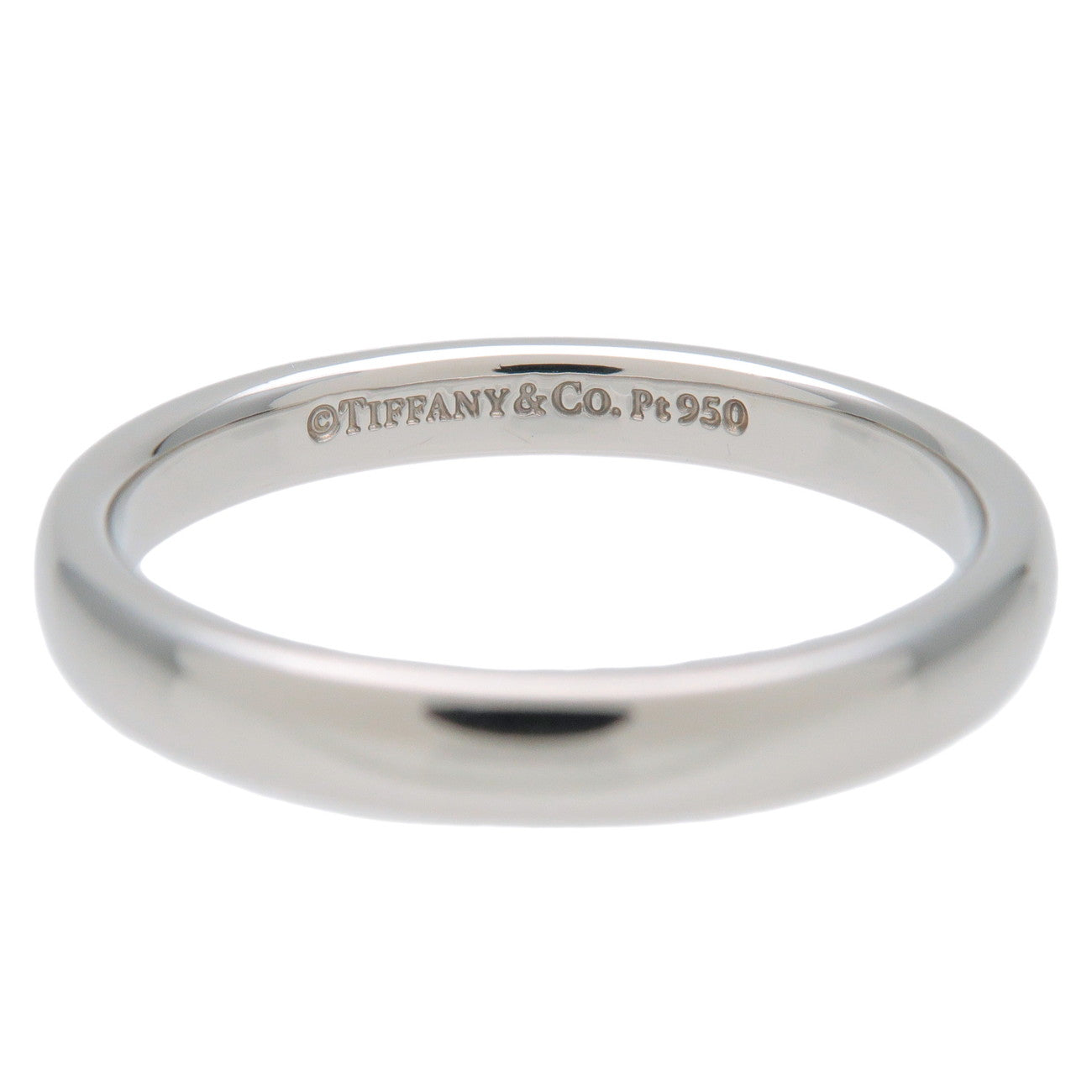 Tiffany & Co Classic Band Ring PT950 Platinum US6 EU51.5 HK13 Used