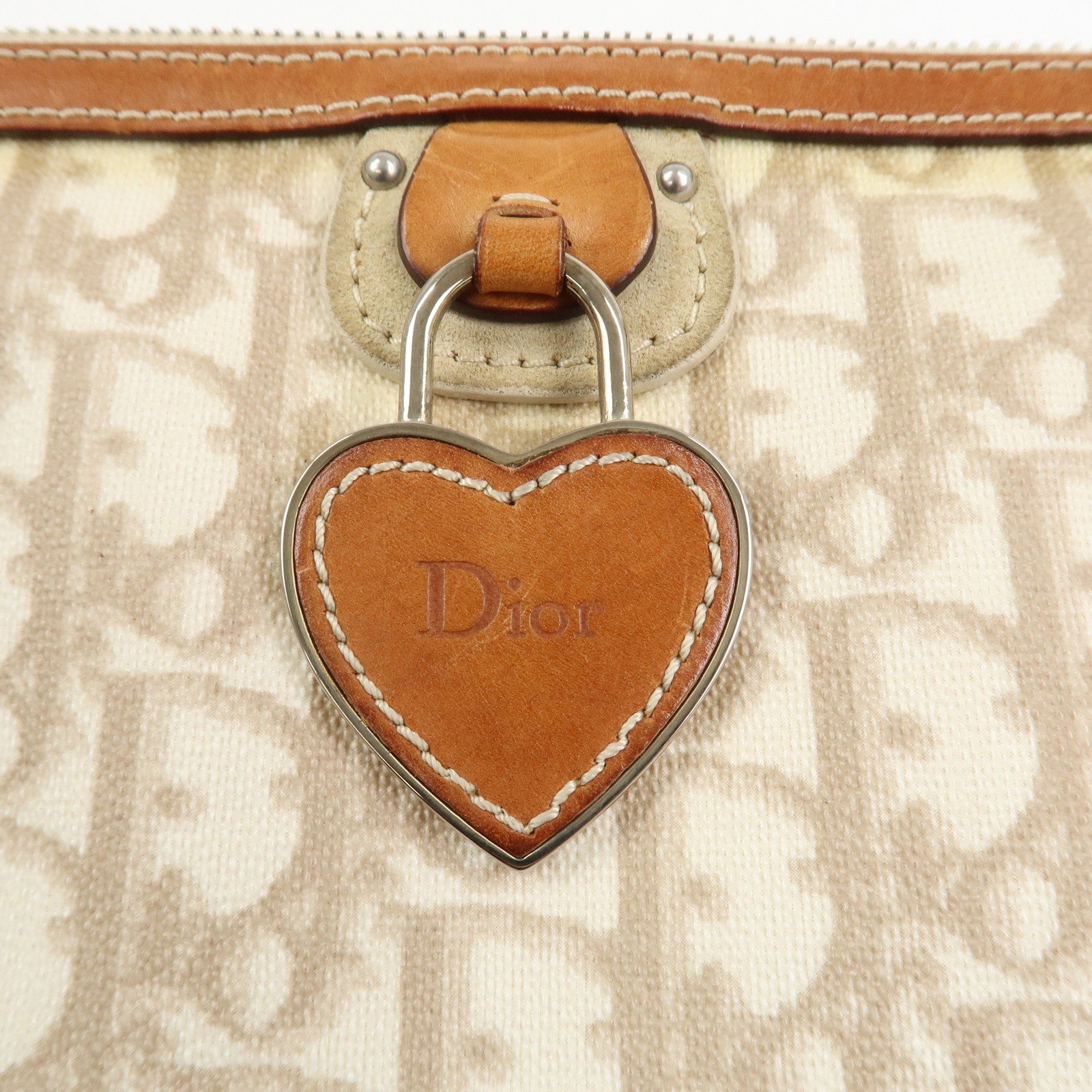 Christian Dior Trotter Romantic PVC Canvas Leather Shoulder Bag