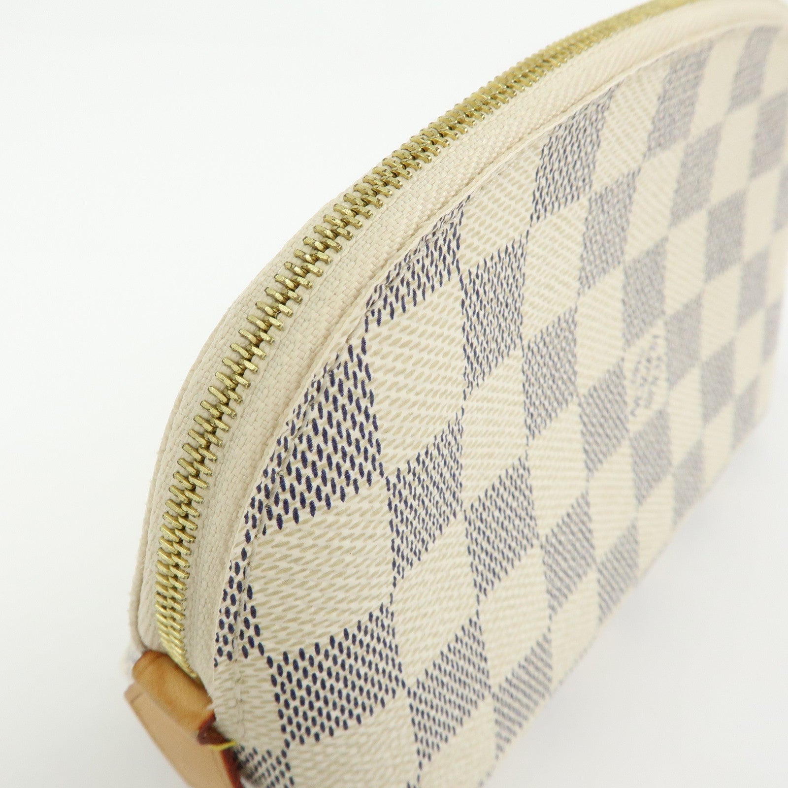 Louis Vuitton Damier Azur Canvas Pochette Cosmetic PM Pouch N60024