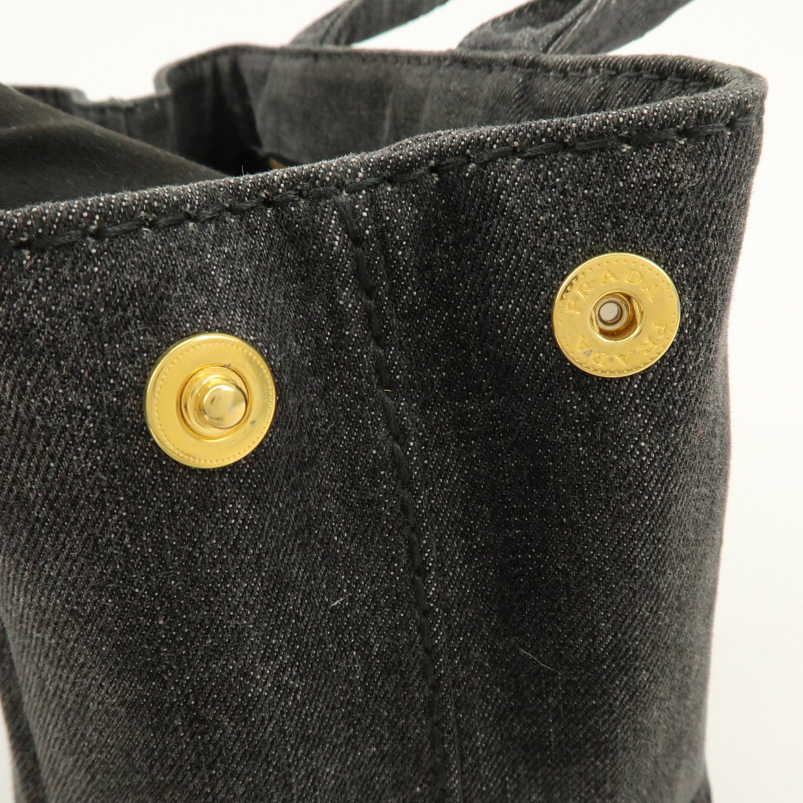 PRADA Canapa Canvas 2Way Bag Hand Bag Shoulder Bag Black