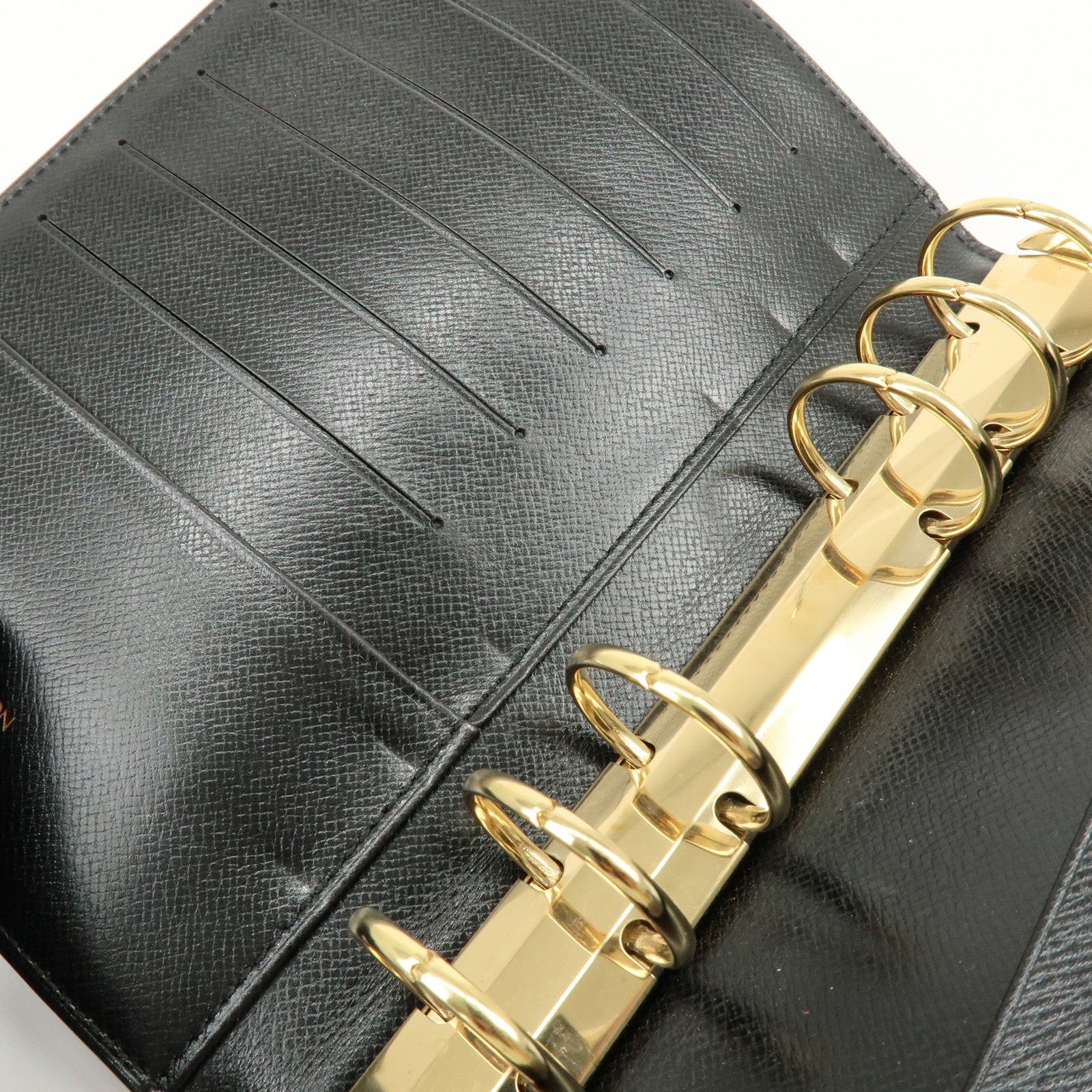 Louis Vuitton Epi Leather Agenda MM Planner Cover Noir Black R20042