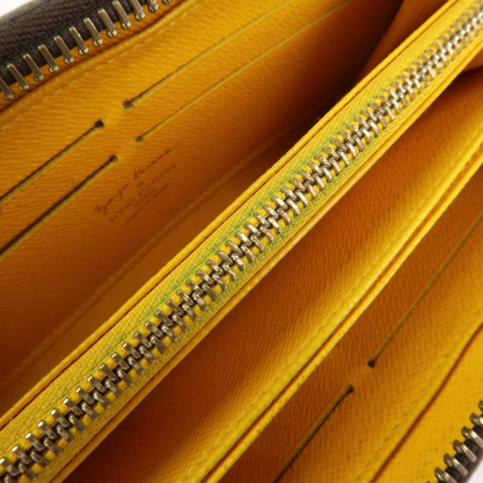 Louis Vuitton Monogram Zippy Wallet Pumpkin Dots Jaune M60449 Used