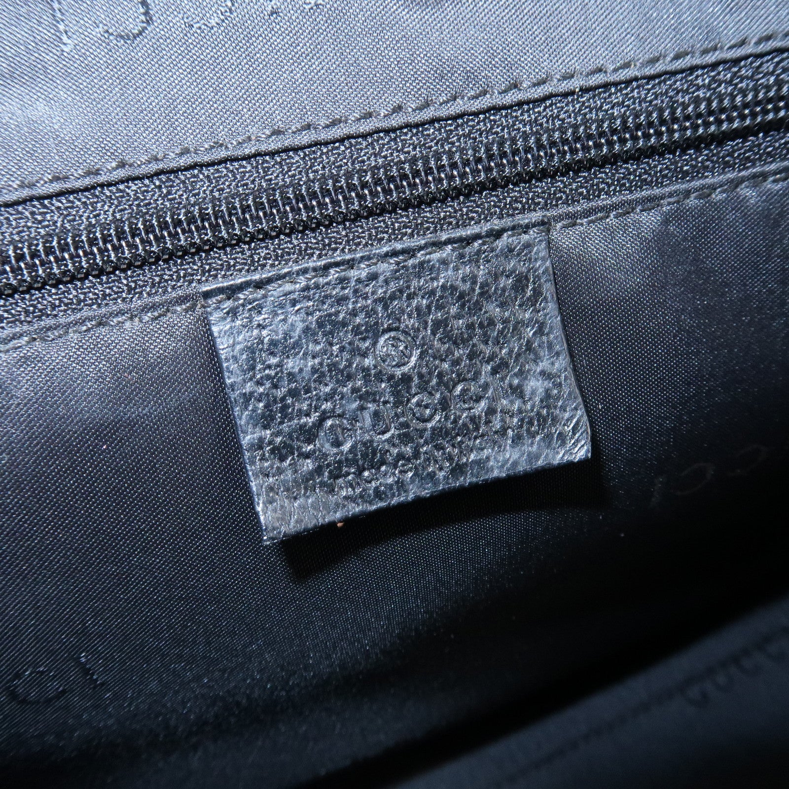 GUCCI Jackie Leather Shoulder bag Tote Bag 002.1073 Black Silver HDW Used