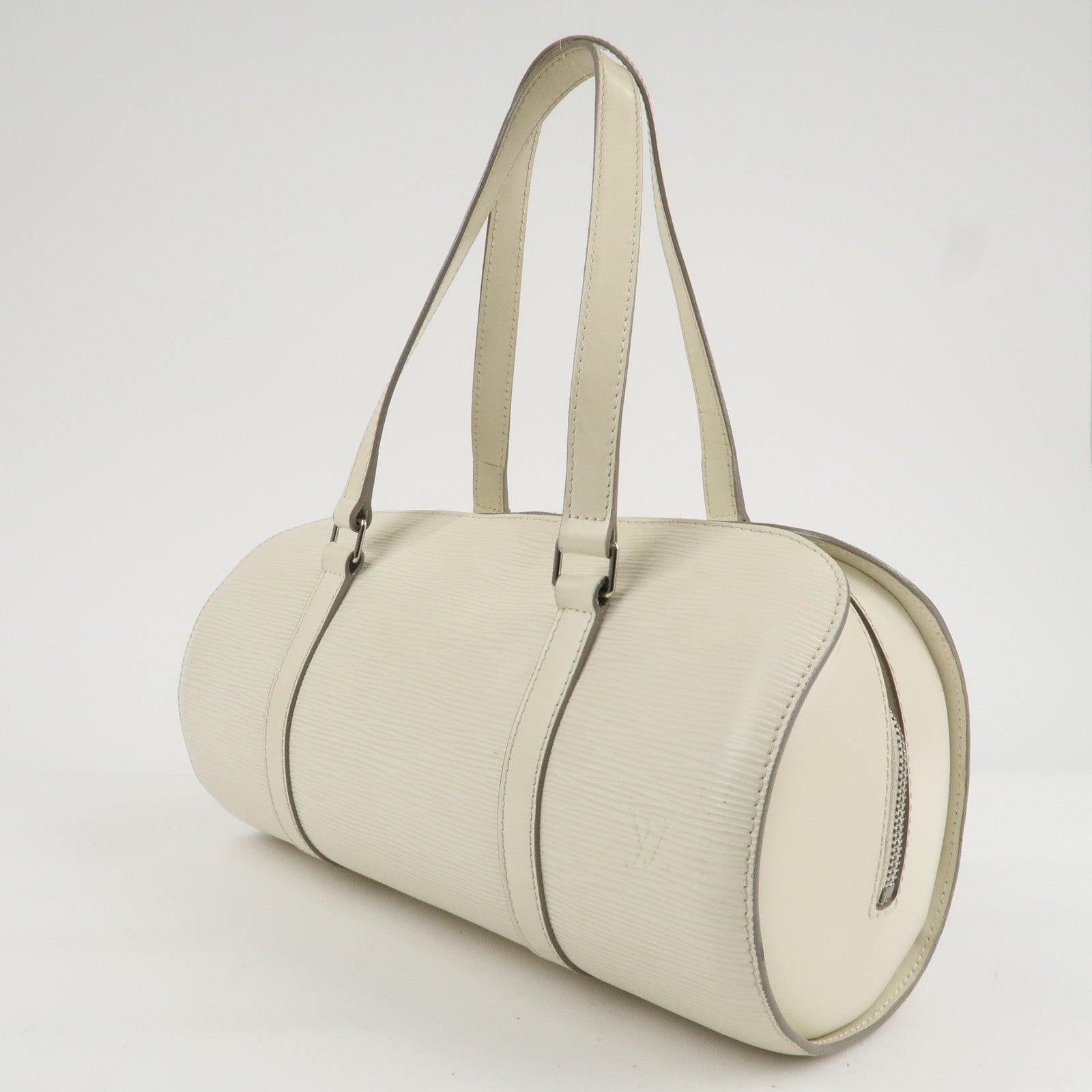Louis Vuitton Epi Leather Soufflot Shoulder Bag Hand Bag Ivory White Used