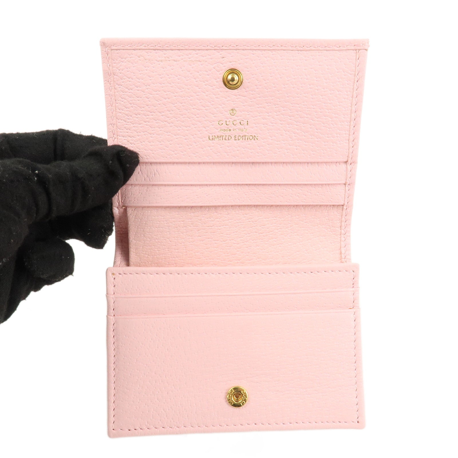 GUCCI GG Marmont Canvas Leather Japan Limited Flora Compact Wallet 577347 Used