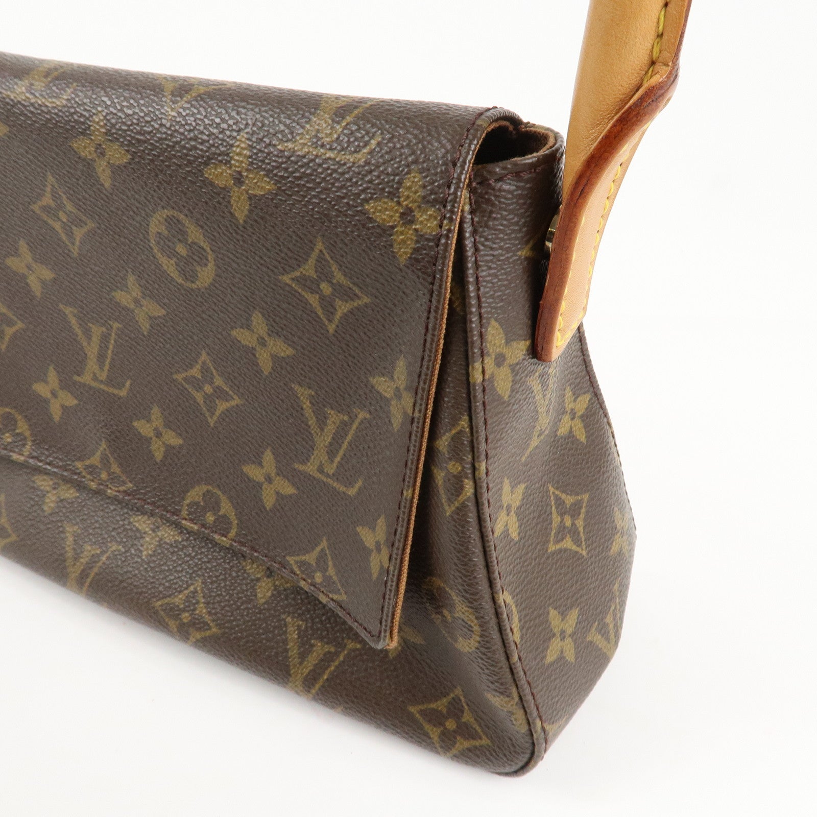 Louis Vuitton Monogram Mini Looping Shoulder Bag Brown M51147 Used