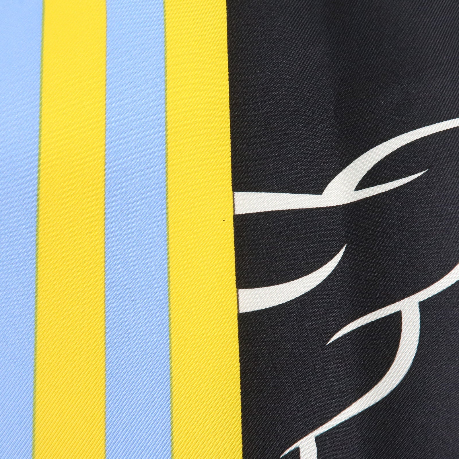 HERMES Carre 90 Silk 100% Scarf LES JEUX D'HERMES Black Used