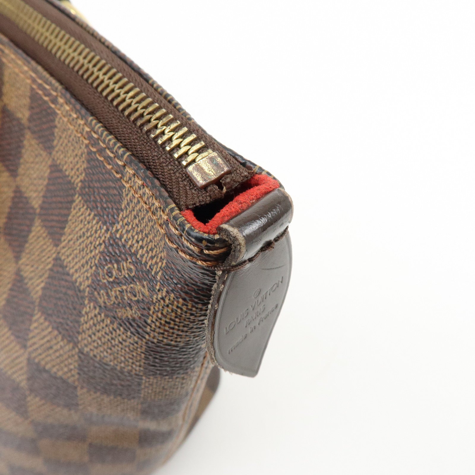 Louis Vuitton Damier Ebene Saleya PM Canvas Leather Tote Bag N51183