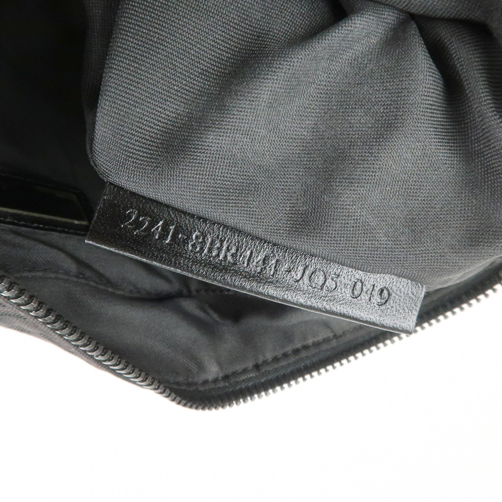 FENDI Zucchino Shoulder Bag Hand Bag Black 8BR444