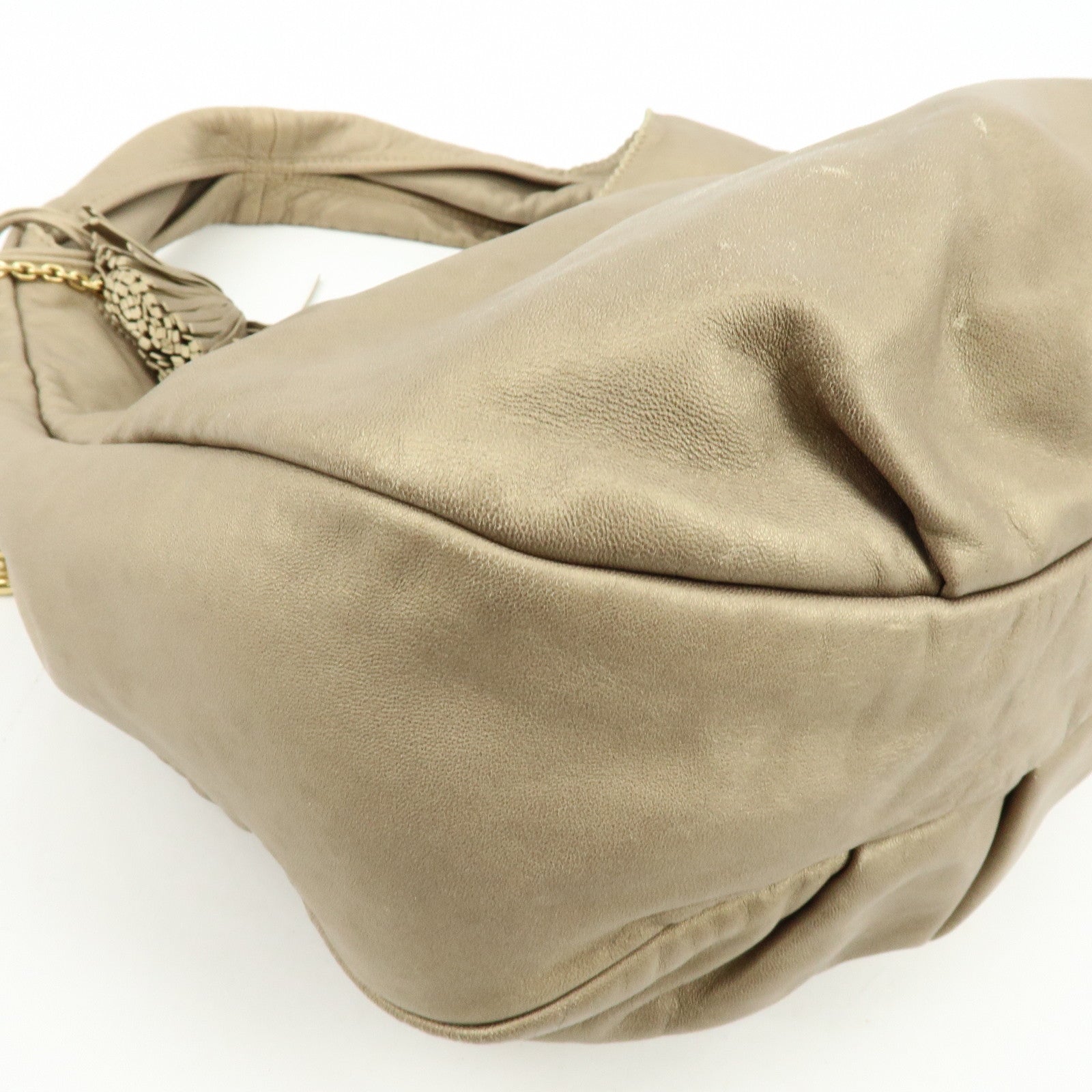 LOEWE Anagram Viento Nappa Leather Tote Bag Shoulder Bag Gold
