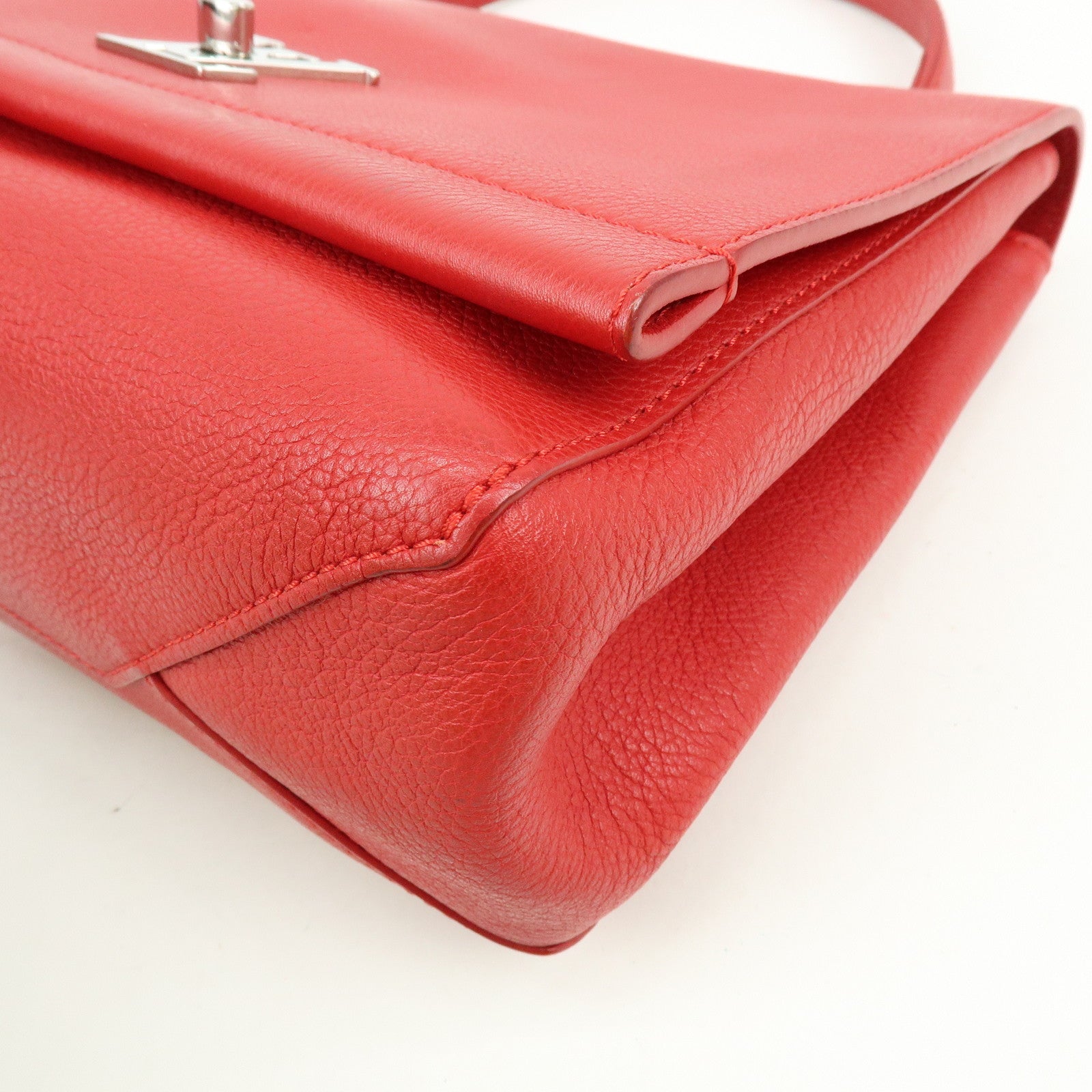 Louis Vuitton Lockme II Leather 2Way Shoulder Hand Bag Red M50363