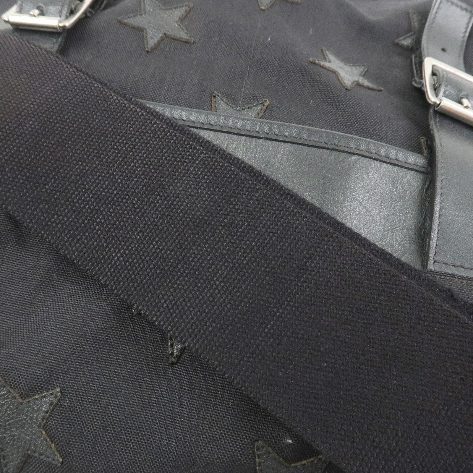 SAINT LAURENT PARIS Canvas Leather Crossbody Shoulder Bag Star