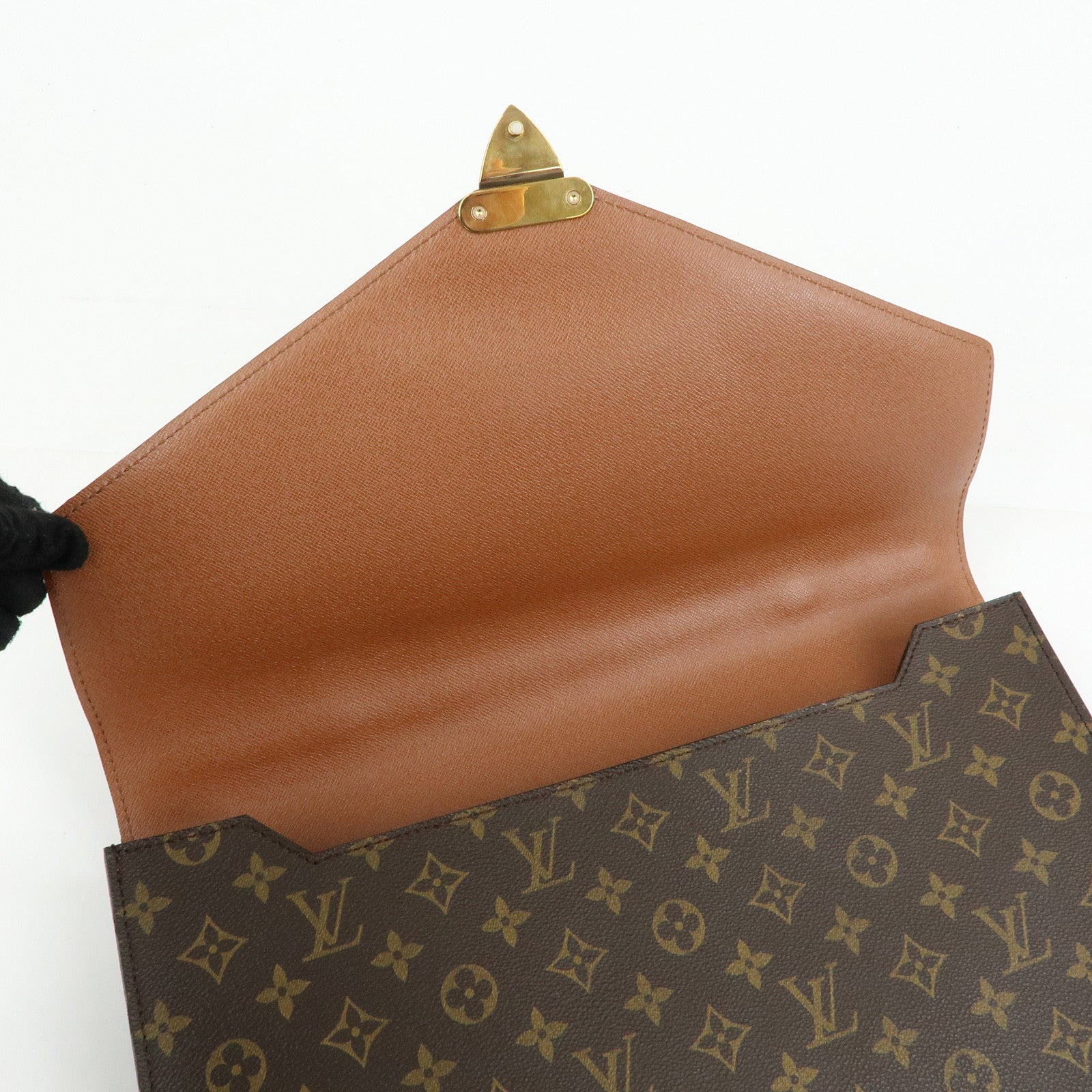 Louis Vuitton Monogram Porte‑Documents Bandouliere Brown M53338