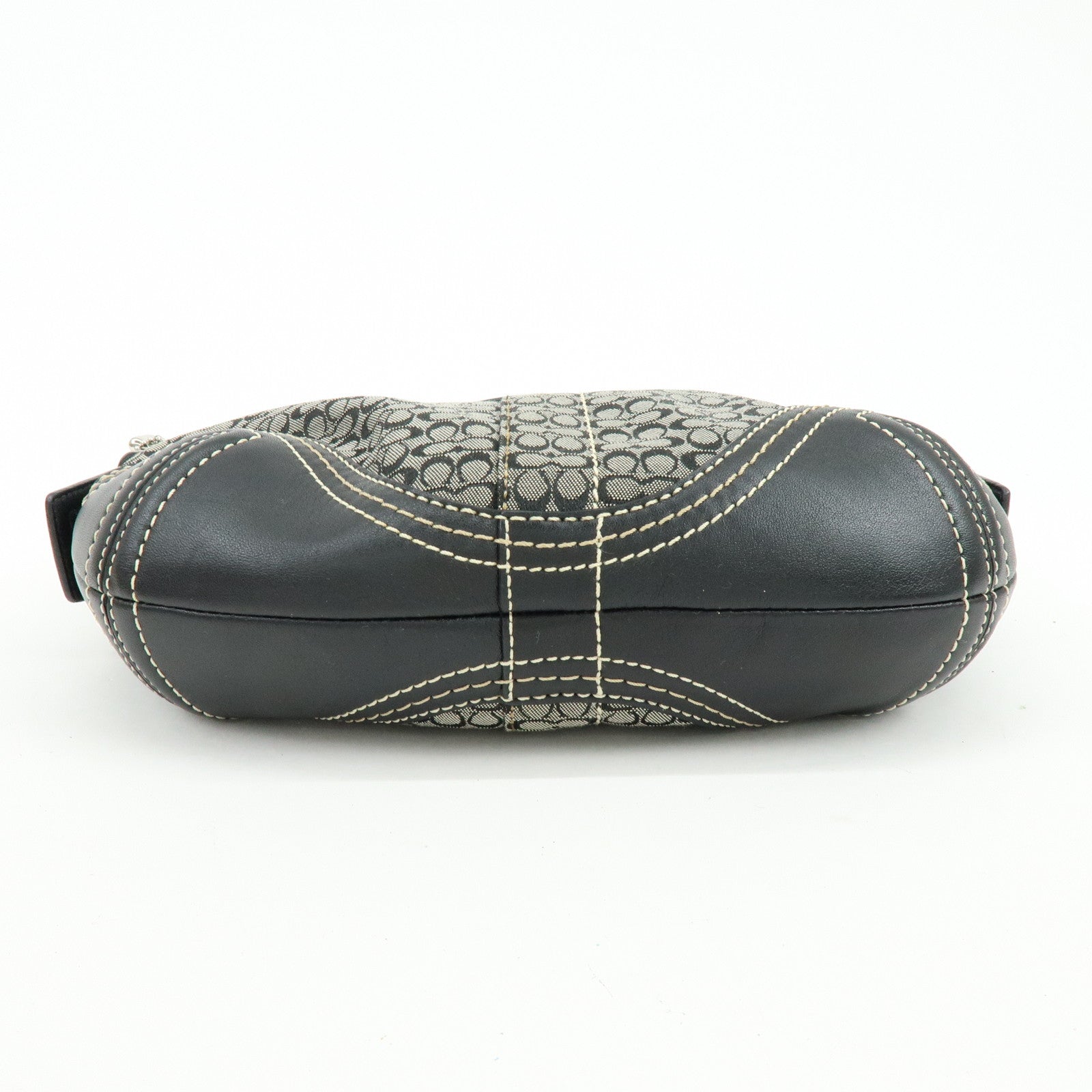 COACH Set of 2 Signature Canvas Leather Shoulder Bag Brown Black