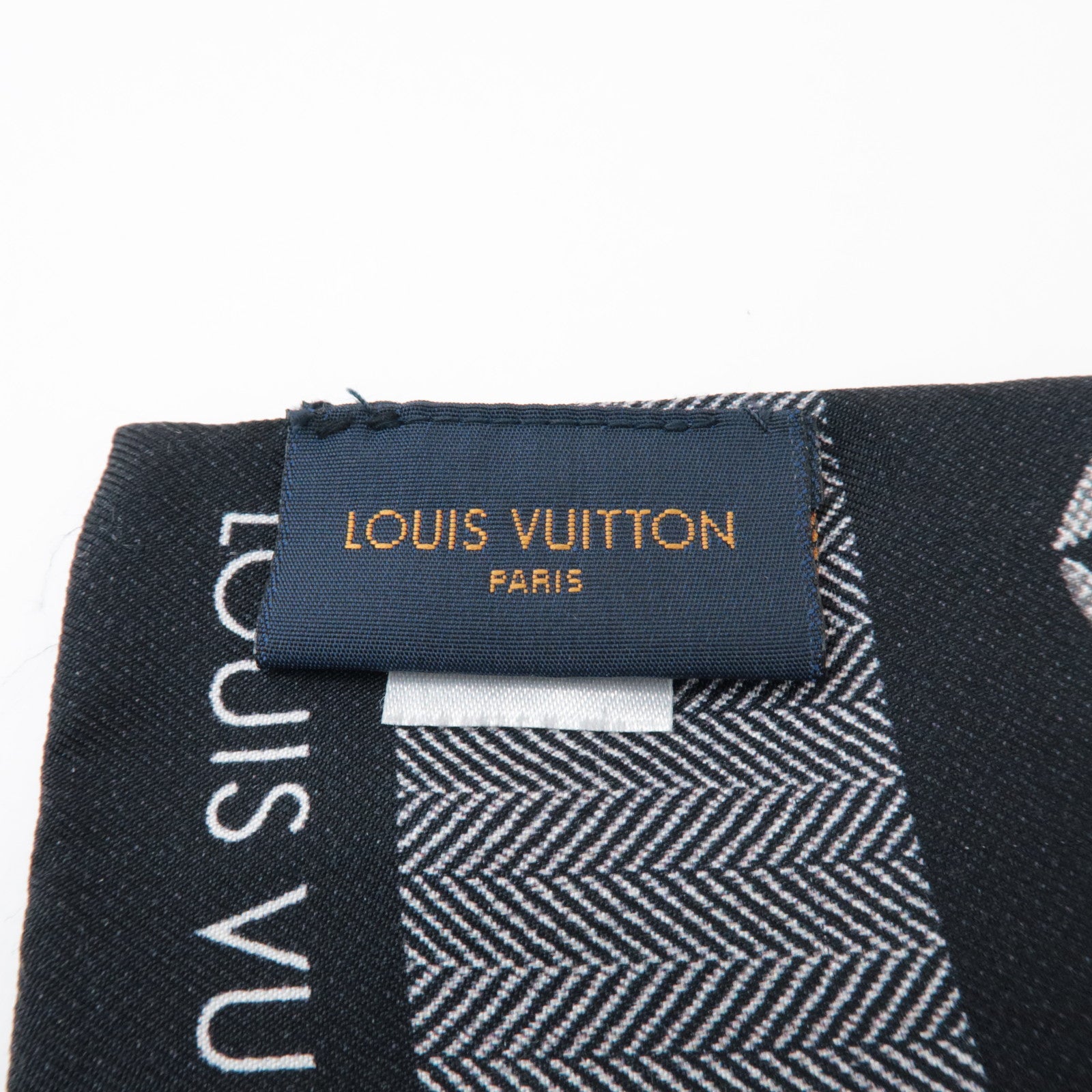 Louis Vuitton Bandeau Since 1854 Silk 100% Scarf Black MP2825