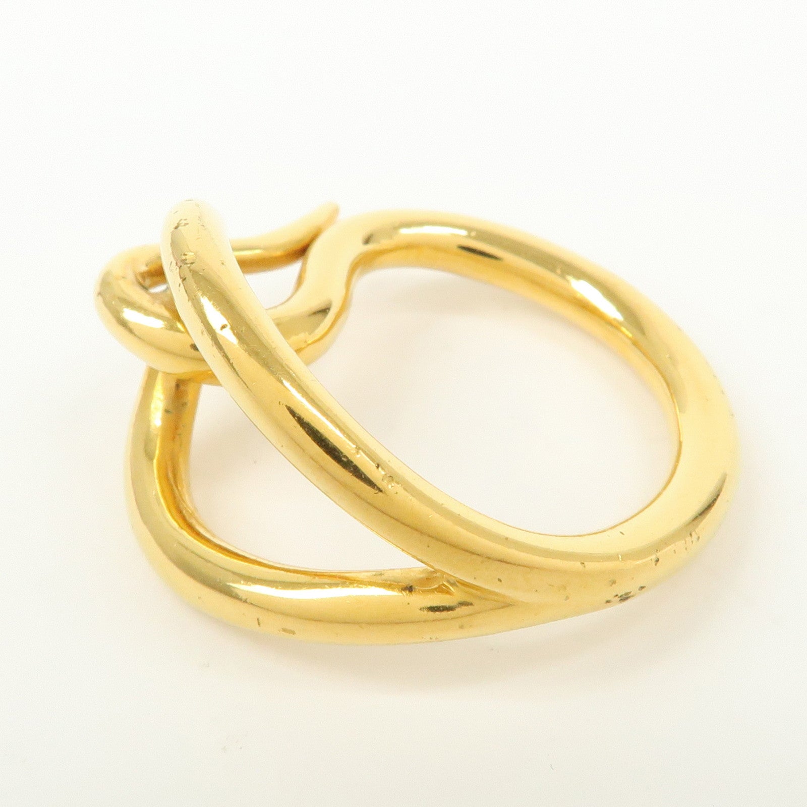 HERMES Jumbo Metal Scarf Ring Scarf Accessor Gold