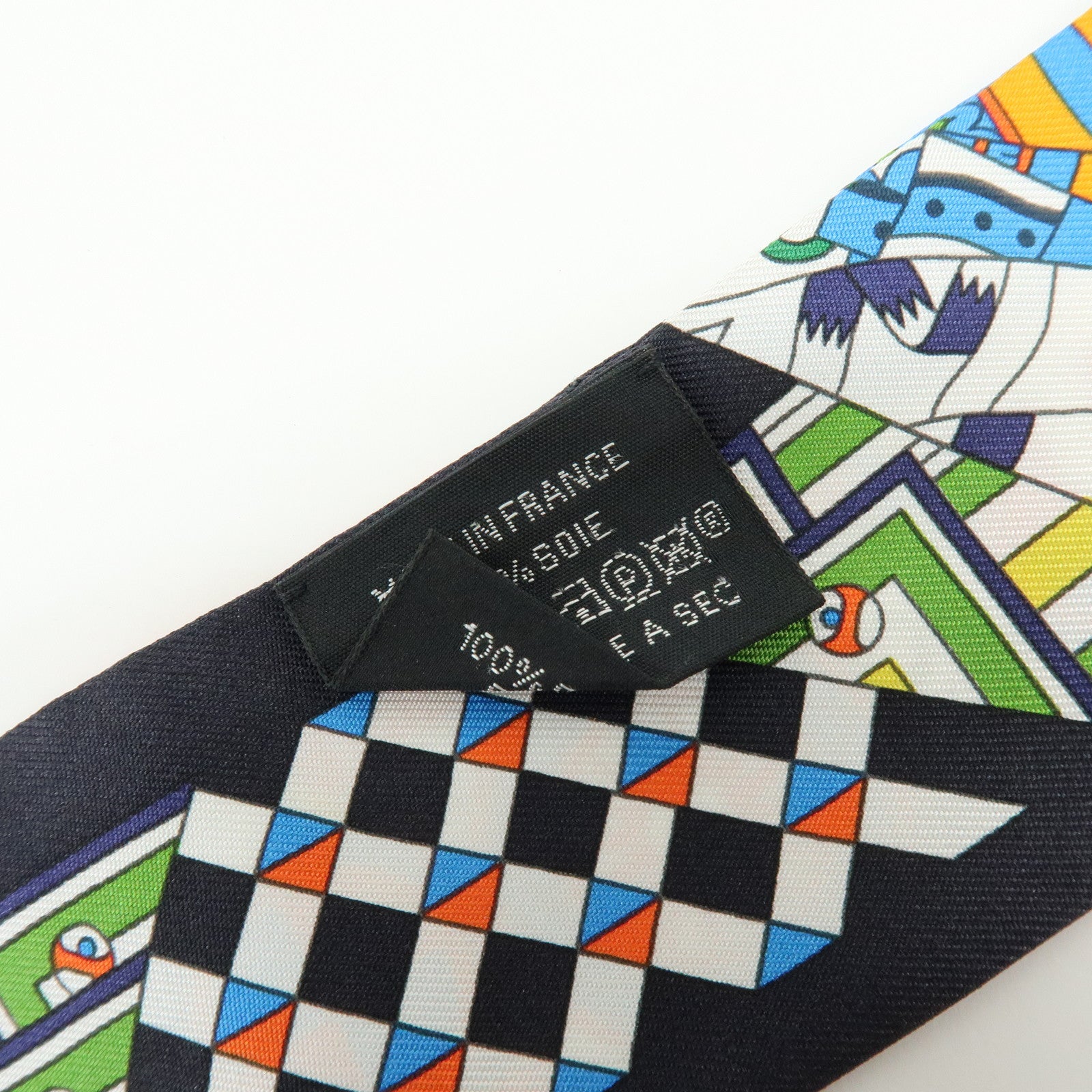 HERMES Twilly Silk 100% Scarf De l'Ombrelle aux Duels Vieux Blue
