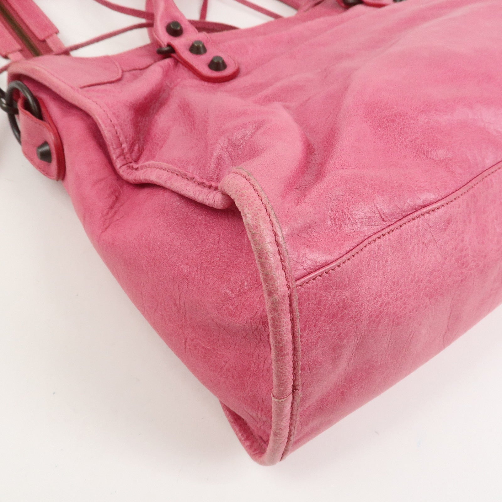 BALENCIAGA The City Leather 2Way Bag Hand Bag Shoulder Bag 115748