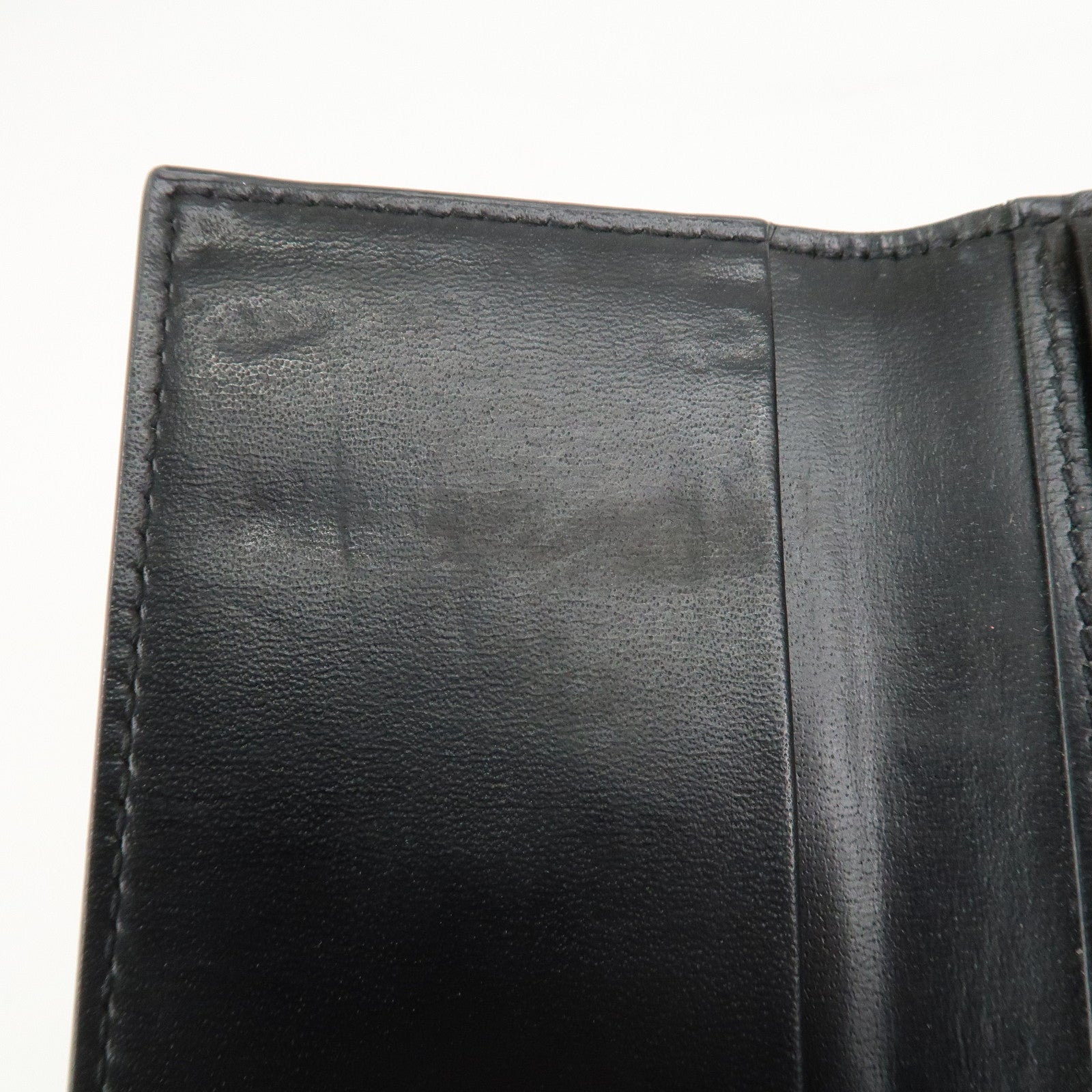SAINT LAURENT Logo Leather 6 Hook Key Case Black Silver
