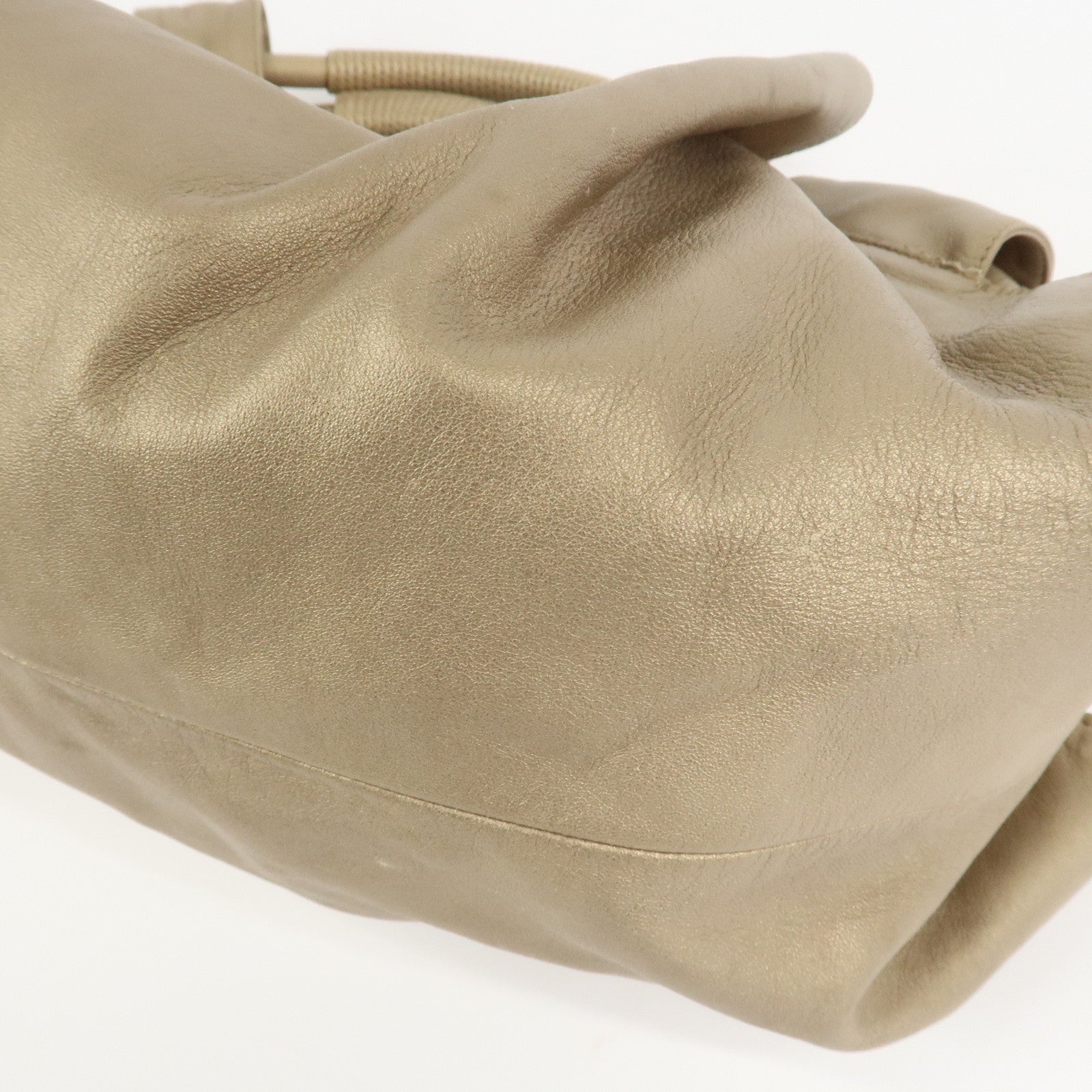 LOEWE Anagram Nappa Aire Leather Hand Bag Tote Bag Gold