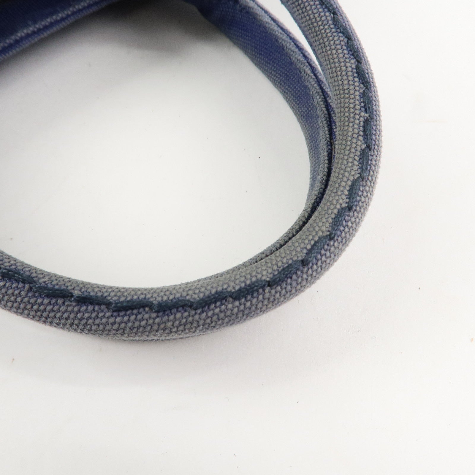 PRADA Logo Canapa Canvas 2Way Tote Bag Hand Bag Navy B2642B Used