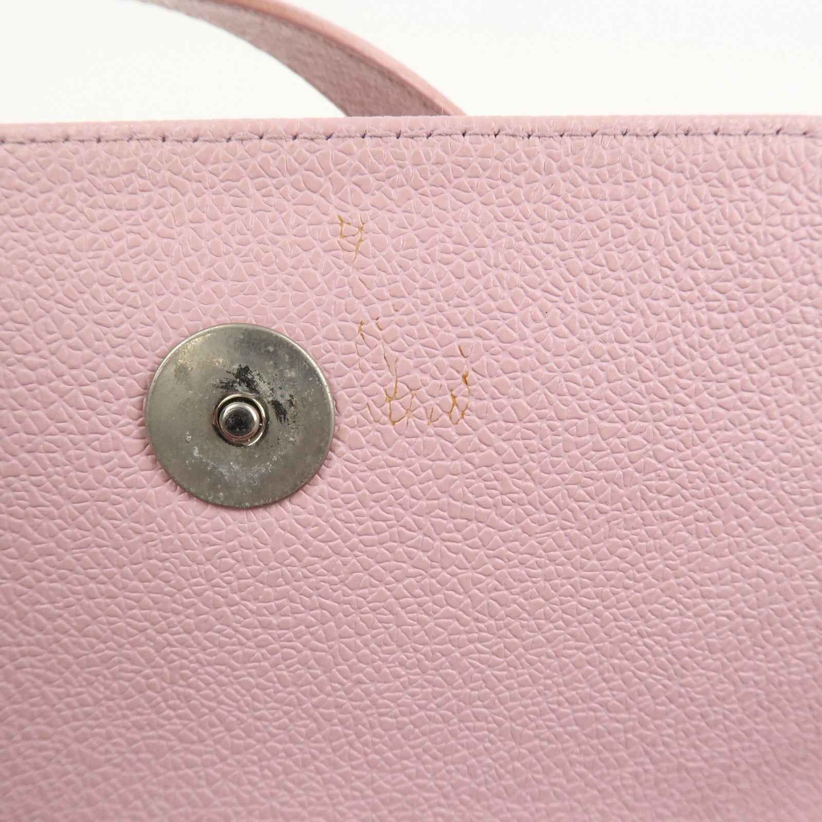 BVLGARI Logo Leather Shoulder Bag Hand Bag Pink