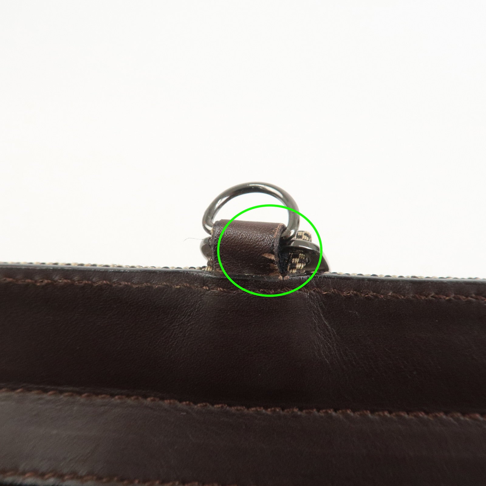 Ferragamo Canvas 2Way Bag Hand Bag Shoulder Bag Brown