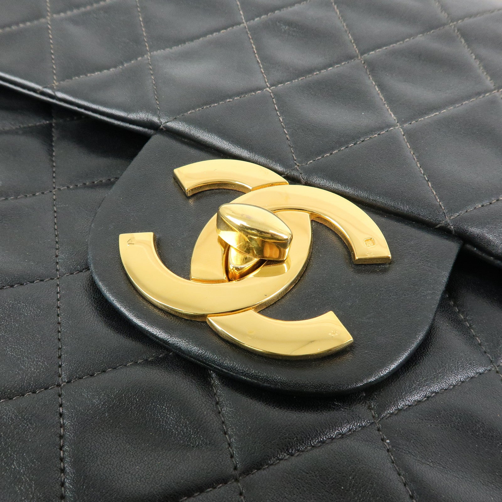 CHANEL Matelasse COCO Mark Chain Lamb Skin Shoulder Bag A01094