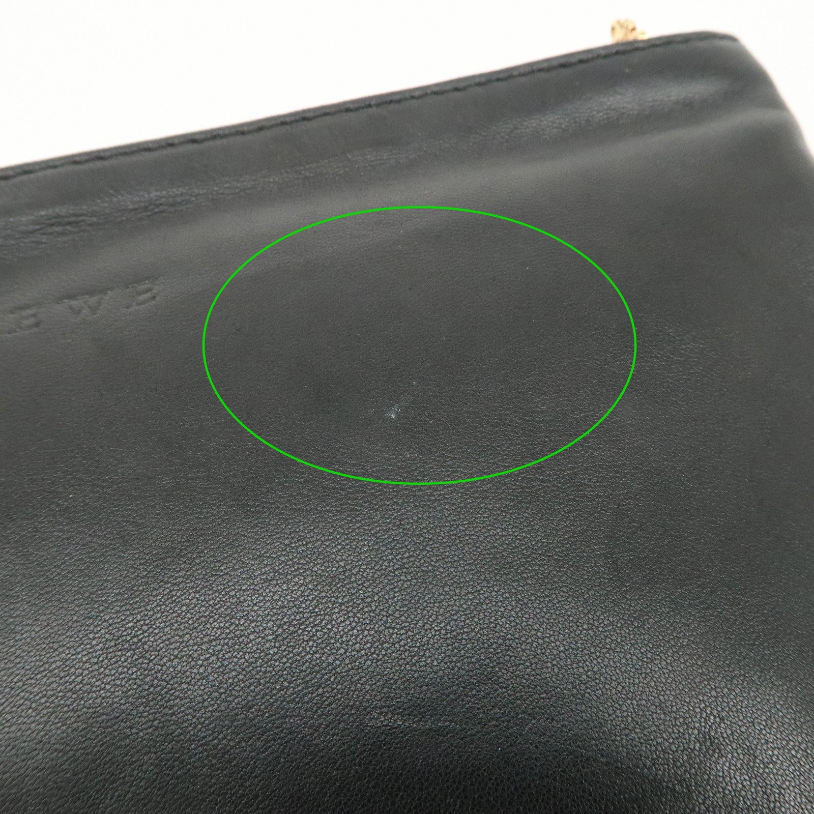 LOEWE Pony Hair Leather Pouch Leopard Brown Black Gold HDW Used