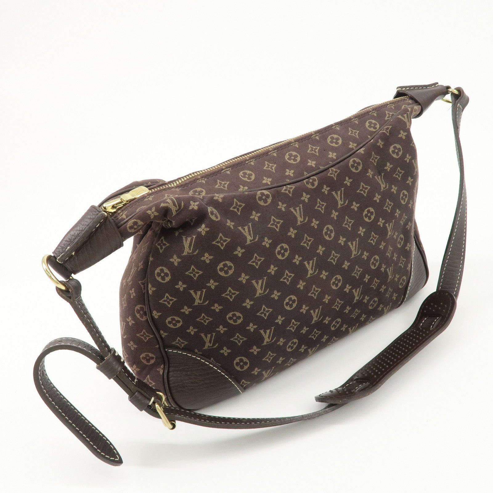 Louis Vuitton Monogram Mini Lin Boulogne Shoulder Bag Ebene M95225 Used
