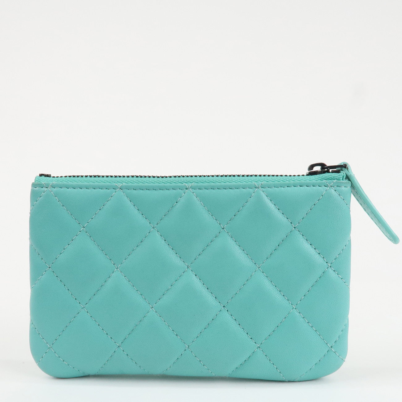 CHANEL Matelasse Caviarskin Classic Mini Pouch Blue A82365 Used