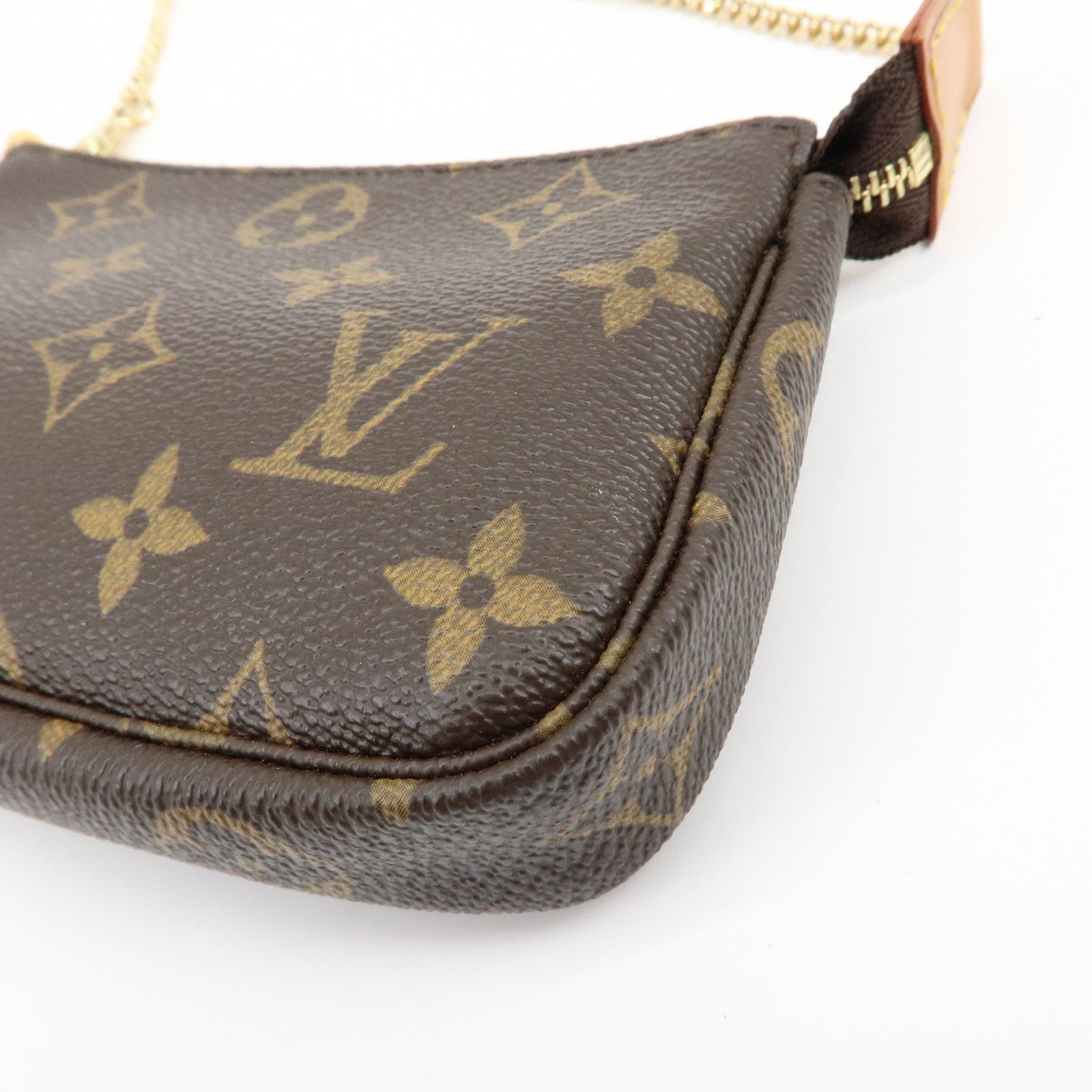 Louis Vuitton Monogram Mini Pochette Accessoires Hand Bag M58009