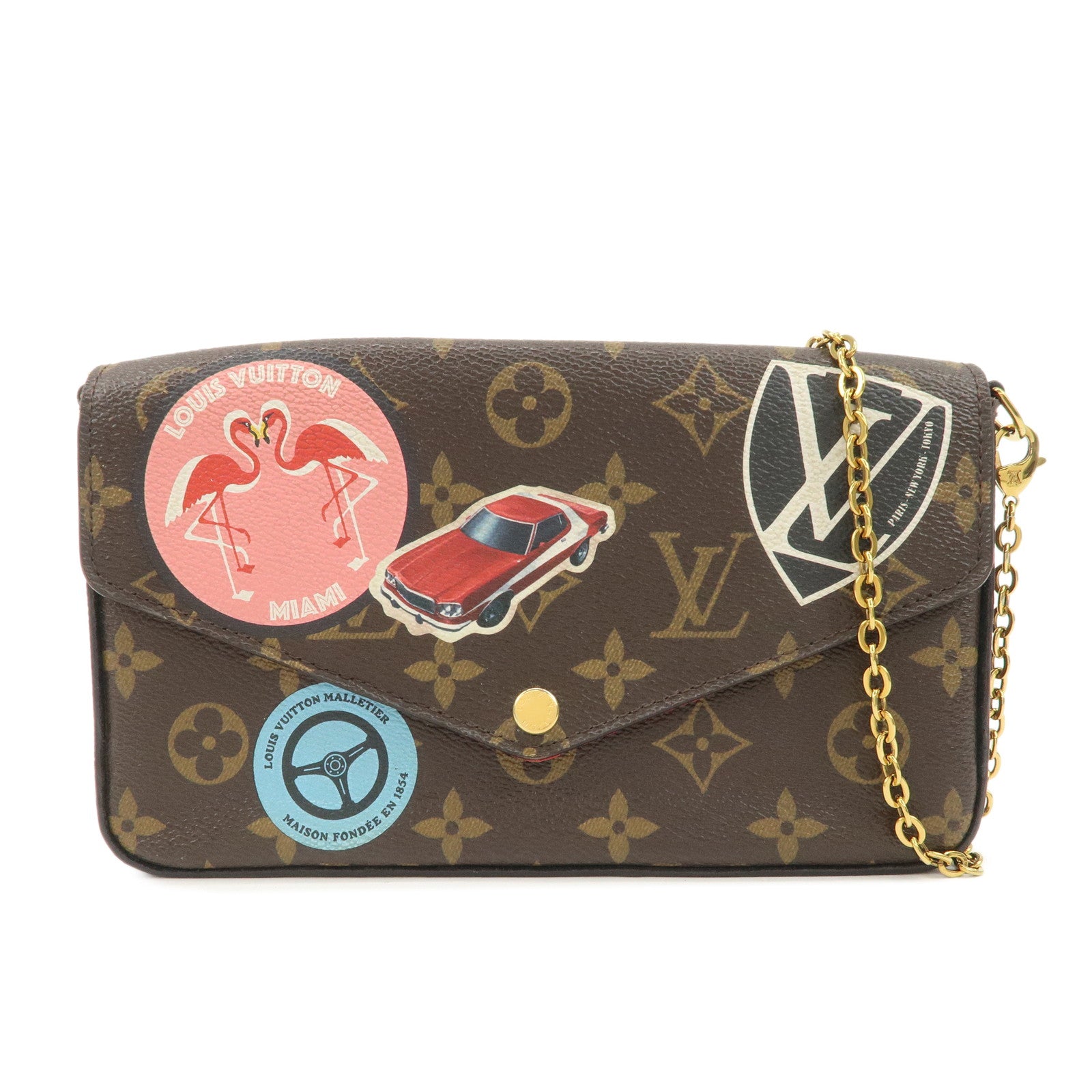 Louis Vuitton Monogram Pochette Felicie My World Tour Brown M62145
