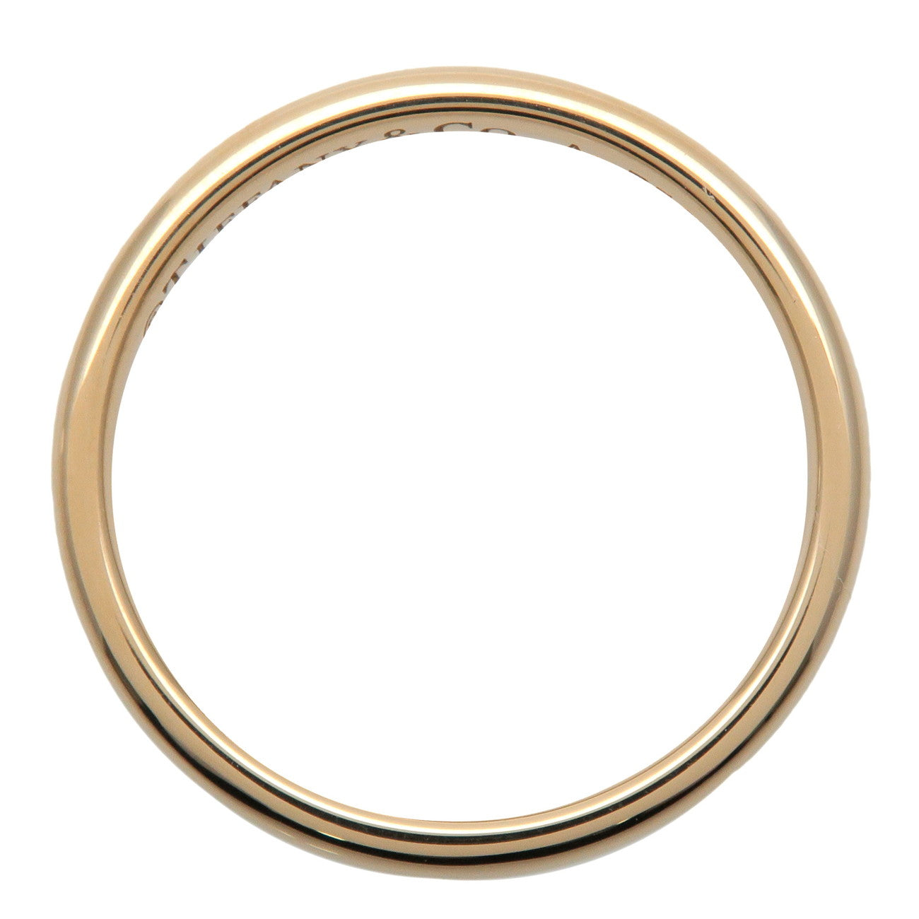 Tiffany & Co Forever Wedding Ring Classic Band Ring K18 750YG US3.5