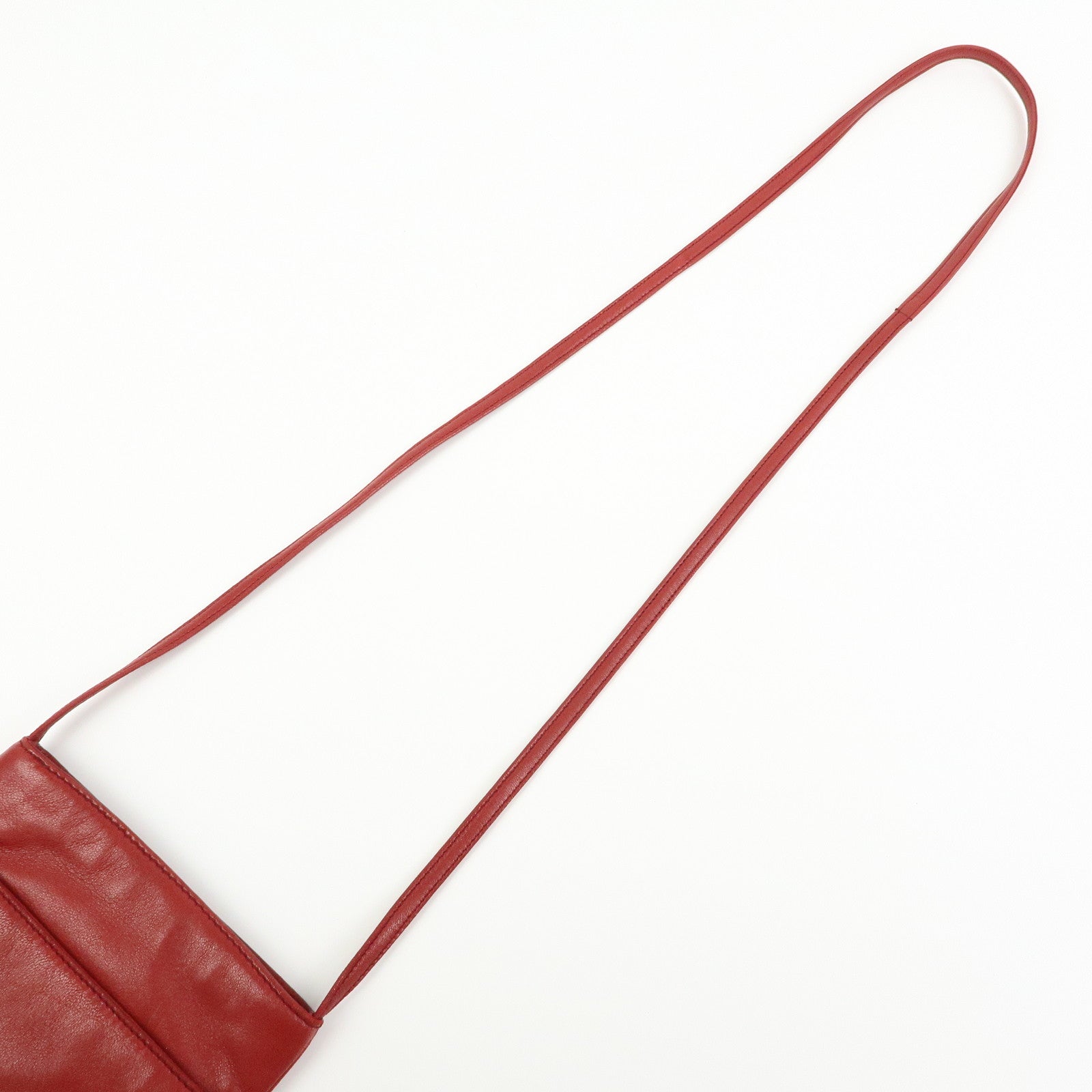 LOEWE Anagram Nappa Leather Shoulder Bag Crossbody Bag Red