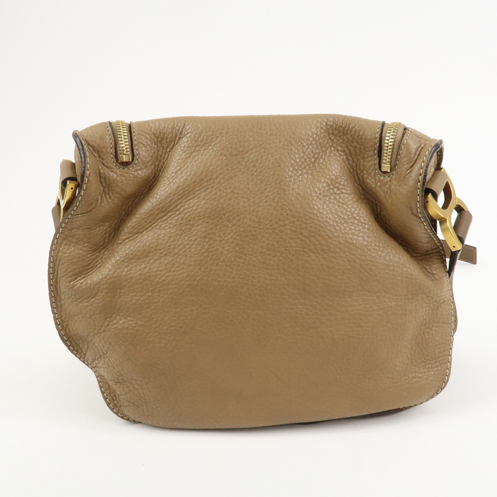 Chloe Marcie Leather Shoulder Bag Crossbody Bag Brown 001-12-60-65