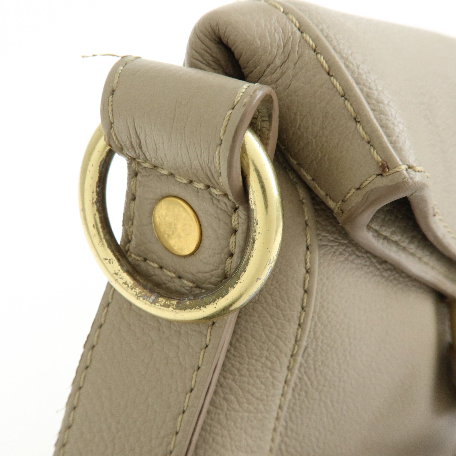 Chloe See by Chloe Joan Leather 2Way Bag Shoulder Hand Bag Gray