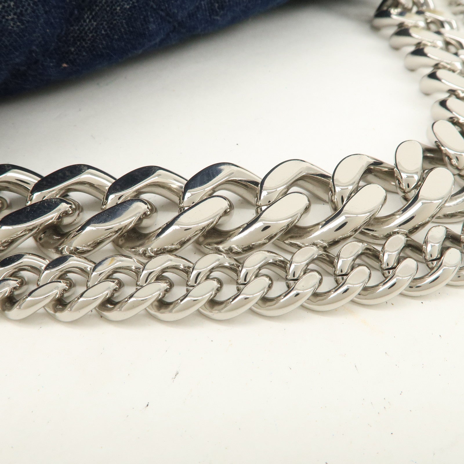 STELLA MCCARTNEY Denim Fur Falabella Shoulder Bag Crossbody Bag