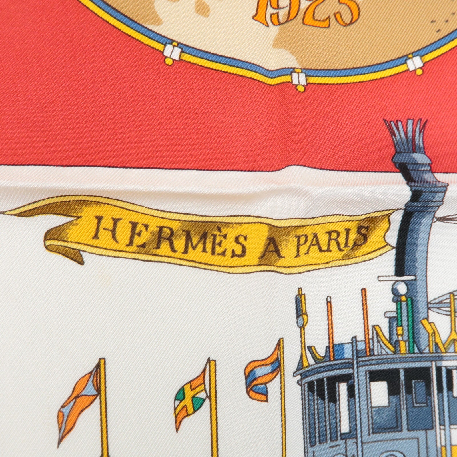 HERMES Carre90 Silk100% Scarf THE ORIGINAL NEW ORLEANS CREOLE JAZZ Used