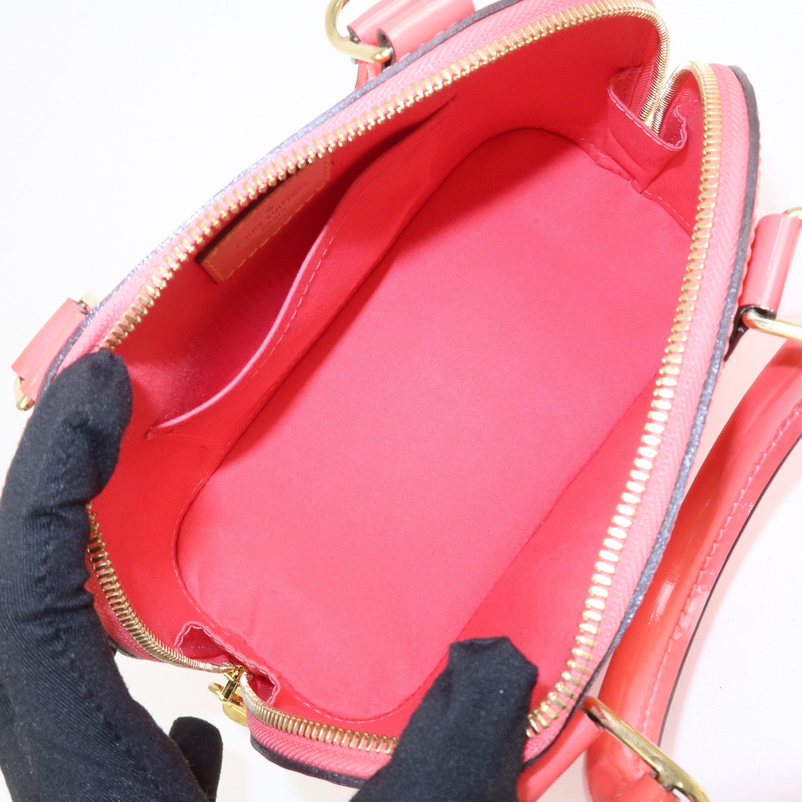Louis Vuitton Monogram Vernis Alma BB 2Way Bag Hand Bag Rose Rich M90259