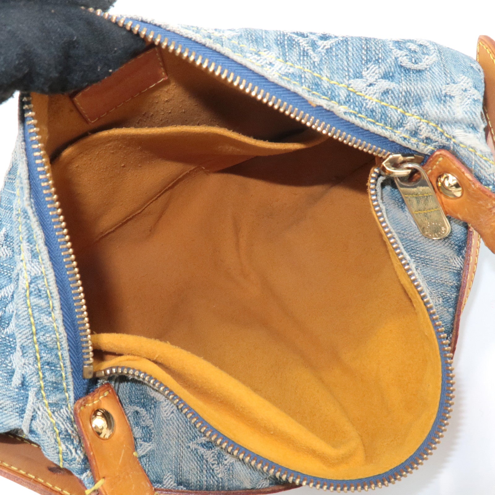 Louis Vuitton Monogram Denim Baggy PM 2Way Shoulder Bag M95049 Used