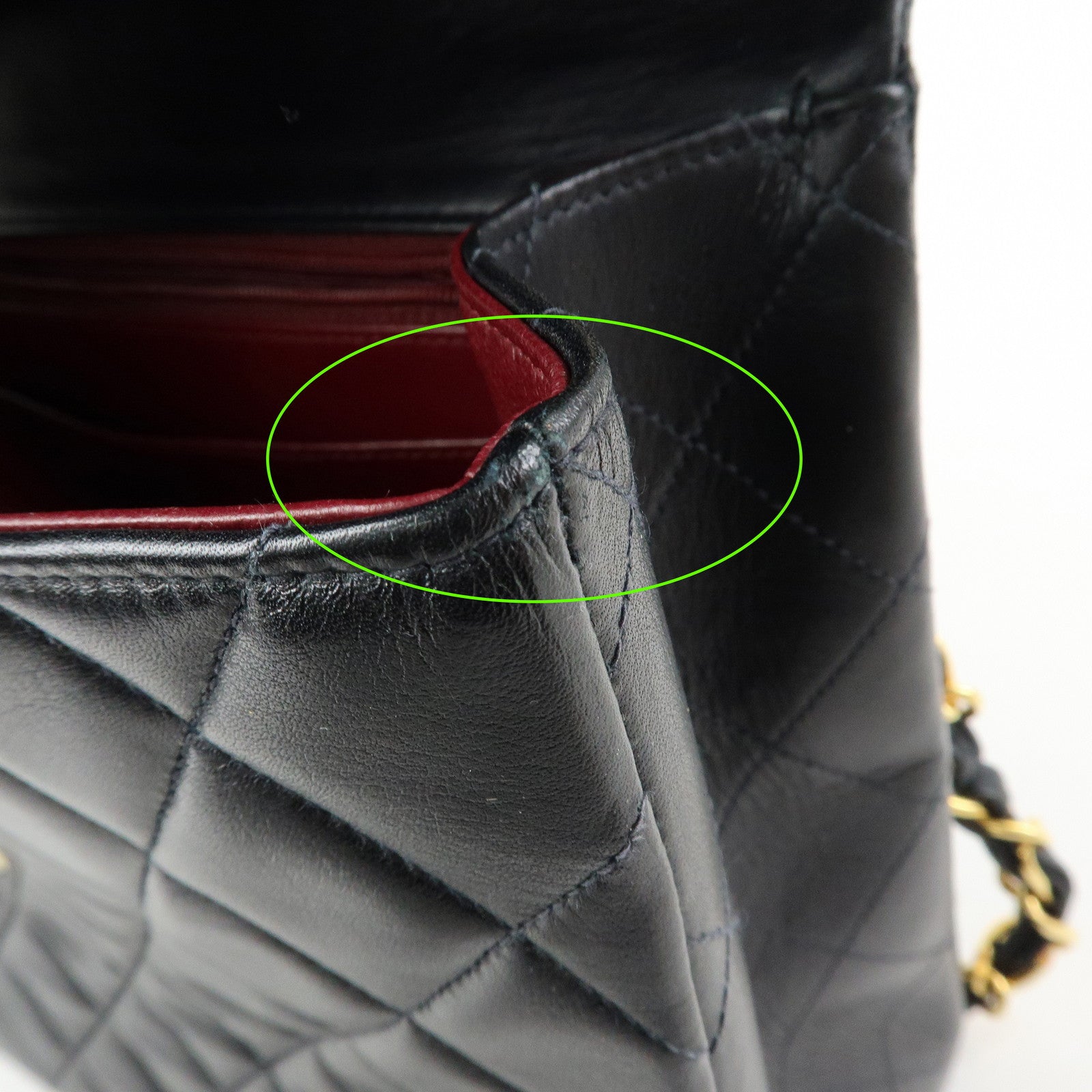 CHANEL Jumbo Matelasse 34 Lamb Skin Flap Shoulder Bag Black A01094
