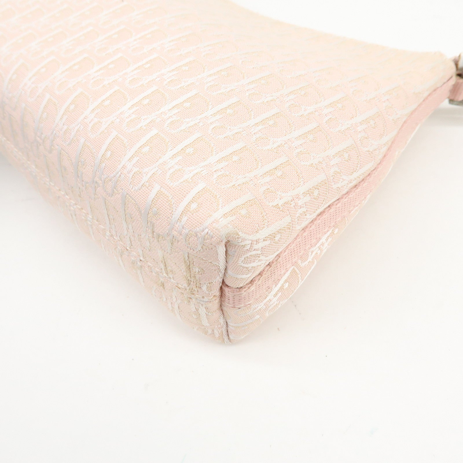 Christian Dior Trotter Canvas Leather Shoulder Bag Hand Bag Pink