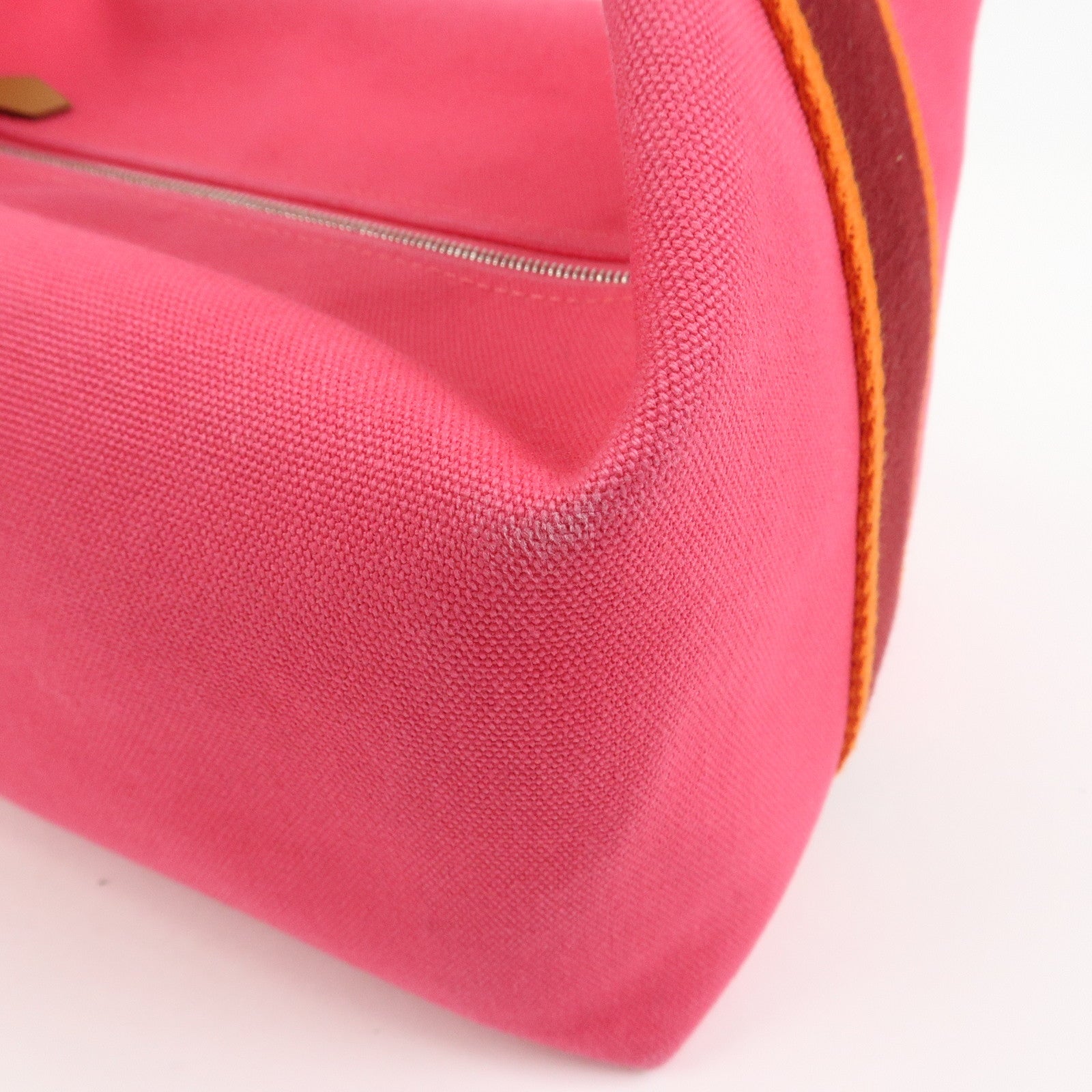HERMES Brides A Brac GM Pouch Hand Bag Vanity Bag Toile H Pink
