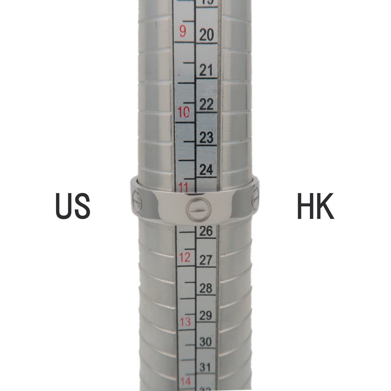 Cartier Love Ring #65 K18WG 750WG White Gold US11-11.5 EU64.5 Used