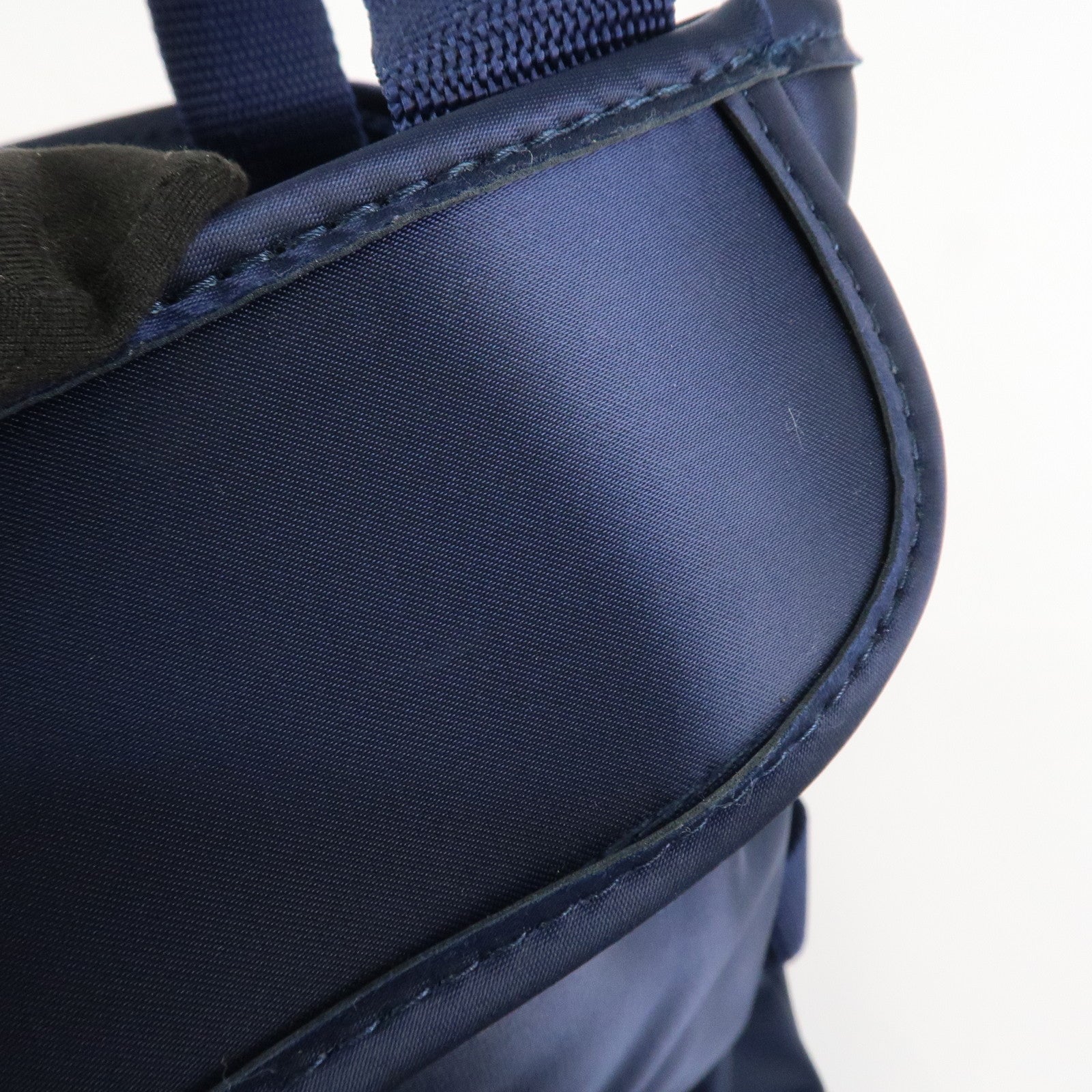 HERMES Nylon Sherpa Journey In The Land Of Stars 1999 Backpack Navy