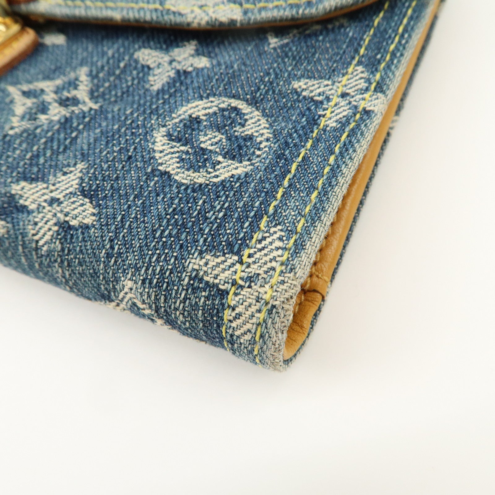 Louis Vuitton Monogram Denim Portefeuille Amelia Wallet Blue M95511 Used