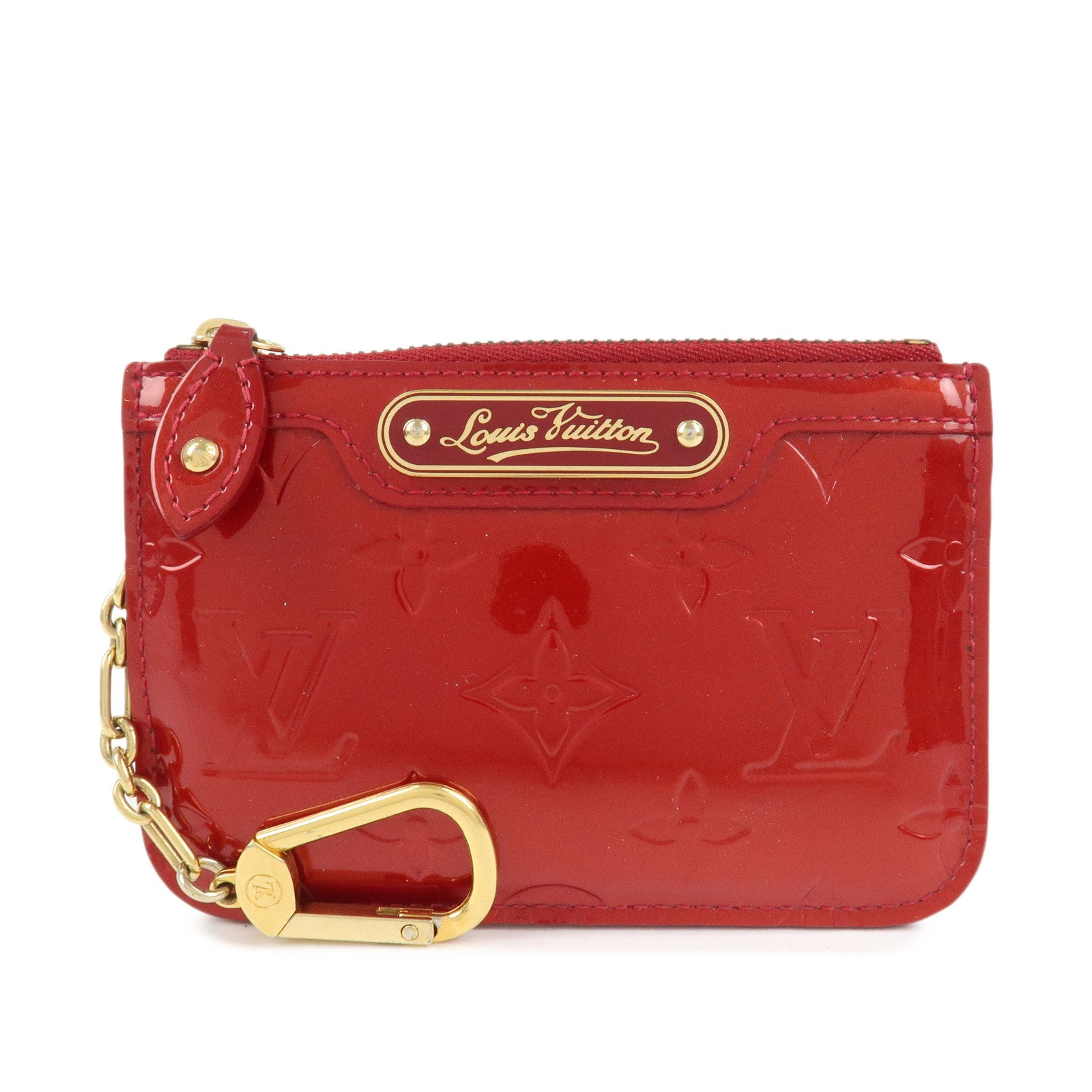 Louis Vuitton Monogram Vernis Pochette Cles NM Cerise M90214