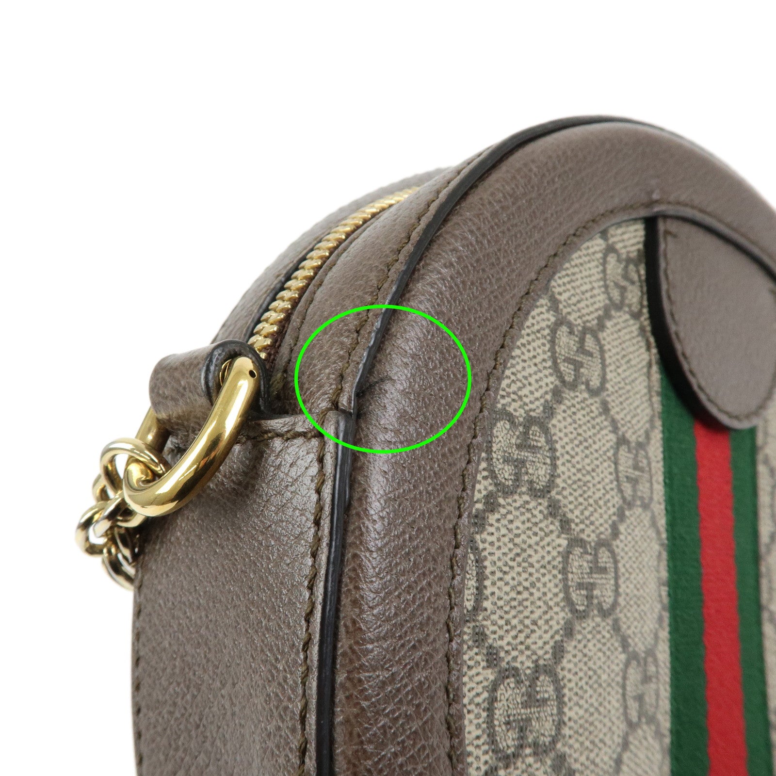 GUCCI Ophidia Sherry Round Shape GG Supreme Shoulder Bag 550618