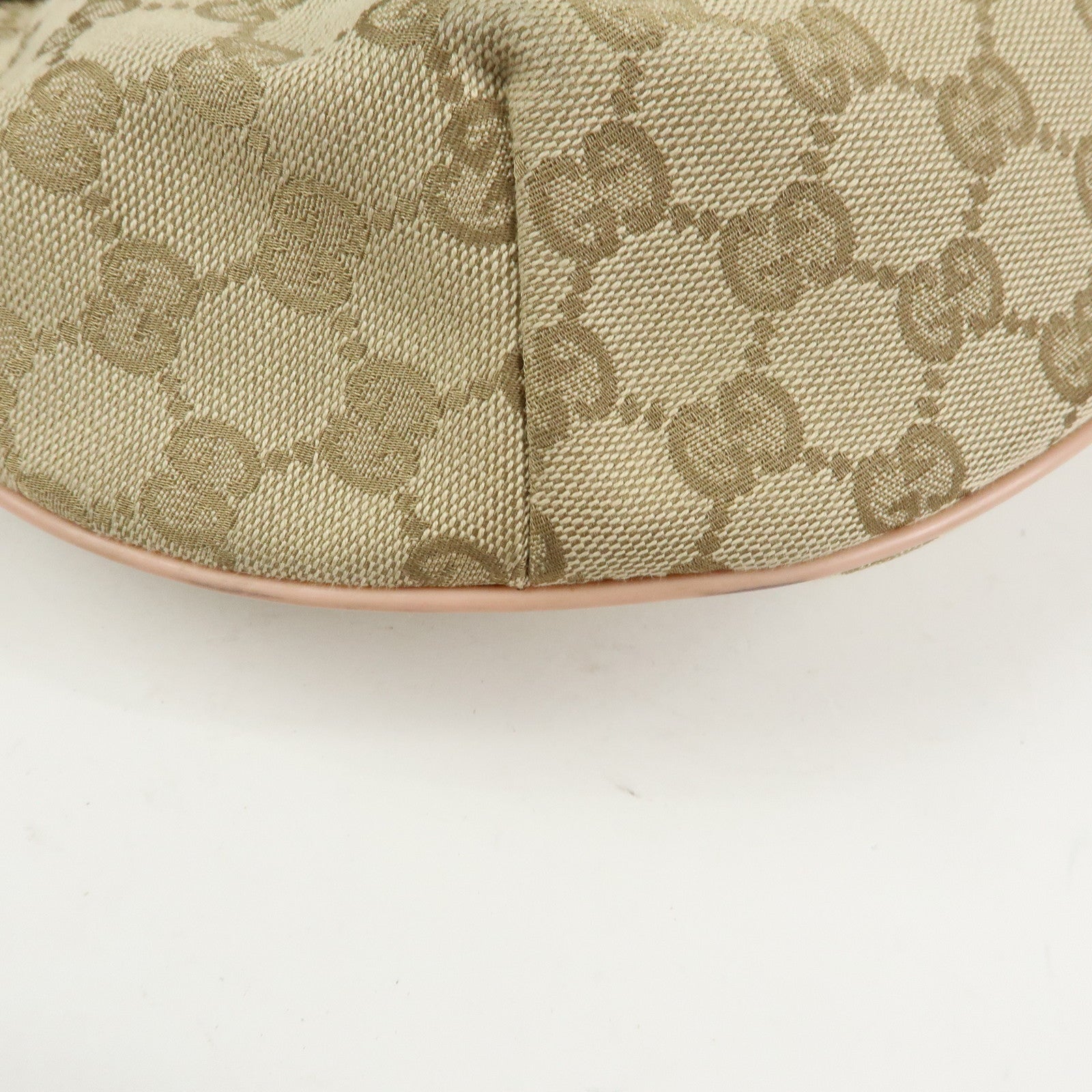 GUCCI Sherry GG Canvas Leather Shoulder Crossbody Bag Beige 181092
